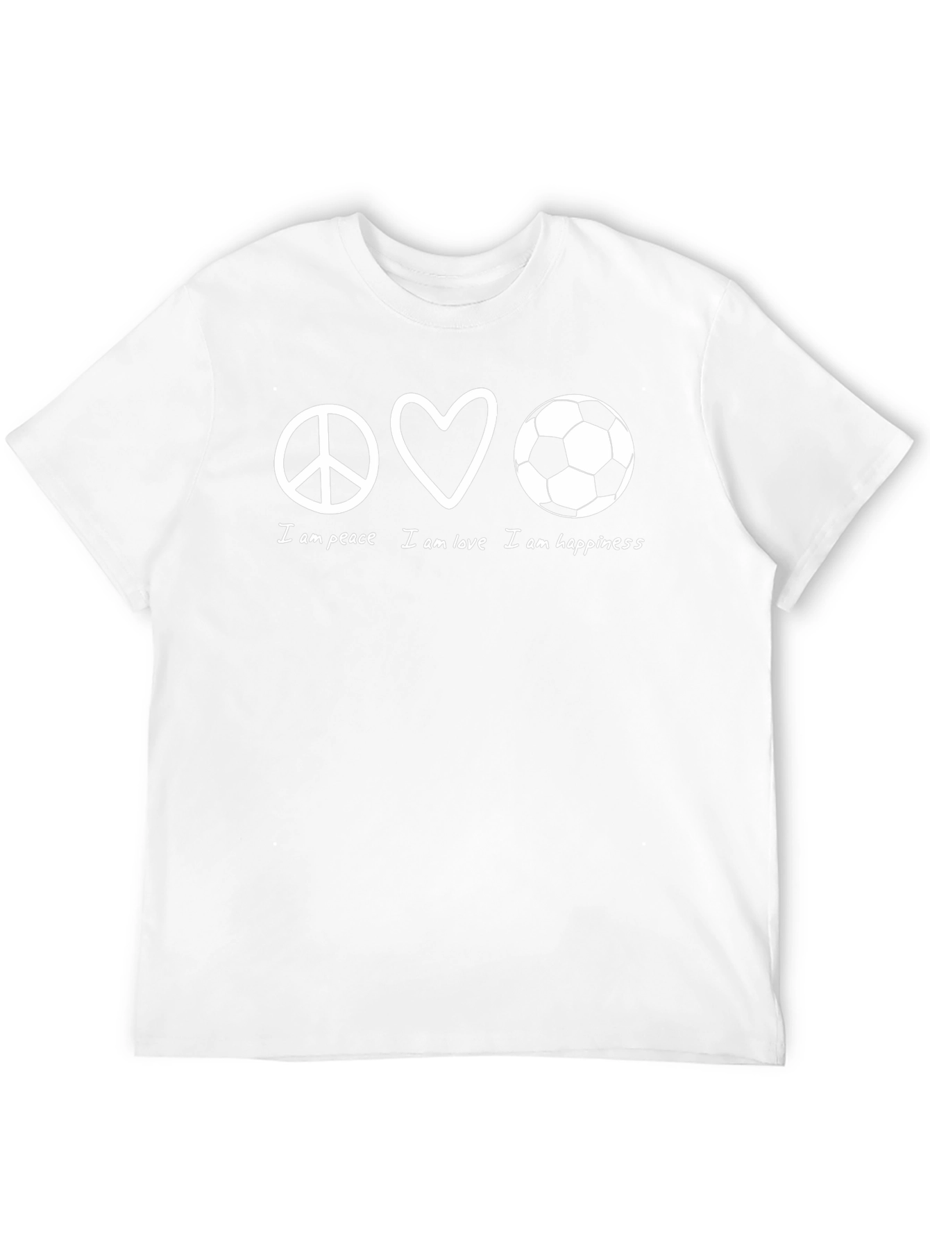 Peace Love Soccer T-Shirt - Unisex Black Tee