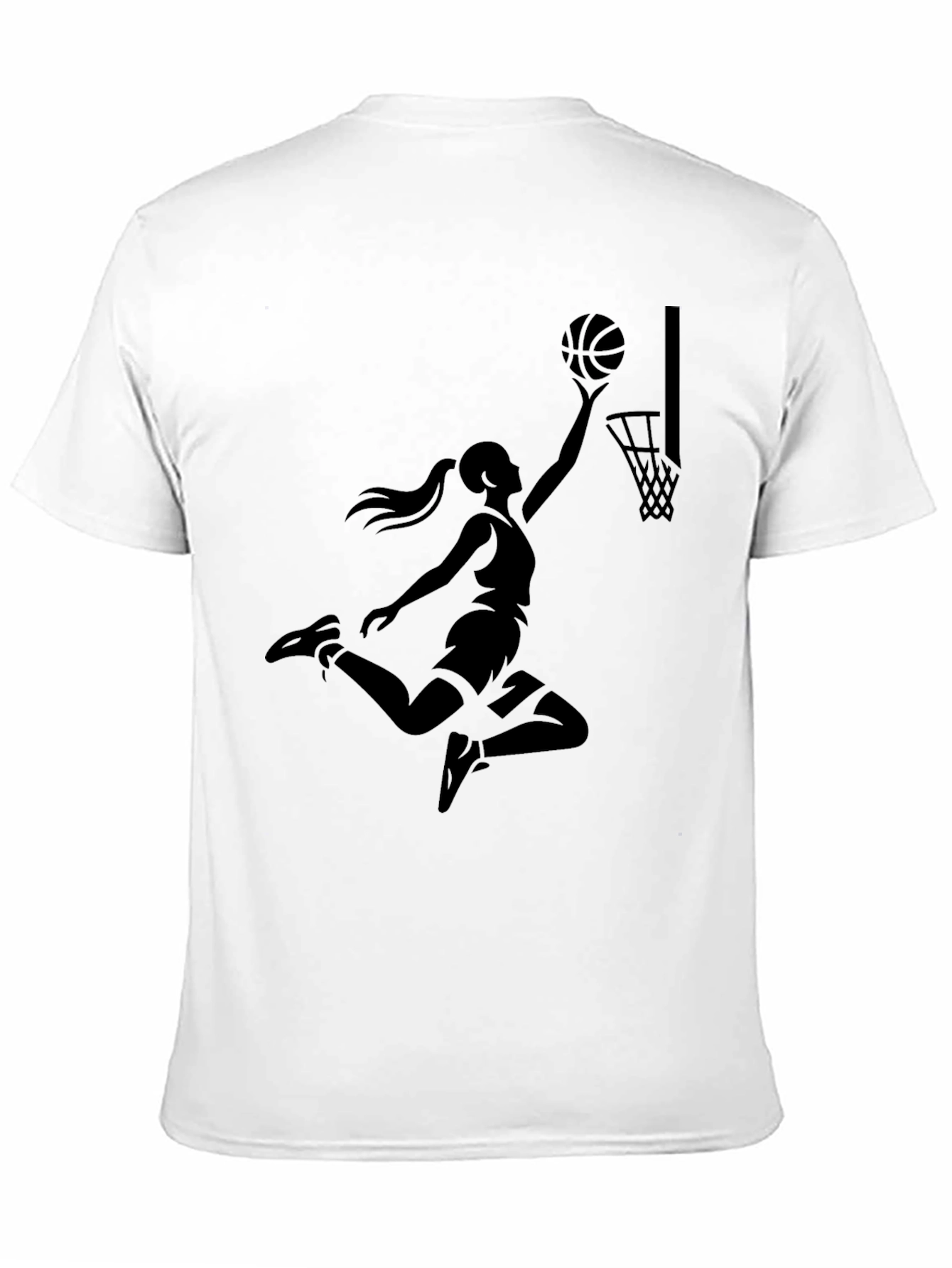 Womens Basketball Player Graphic Tee - Black