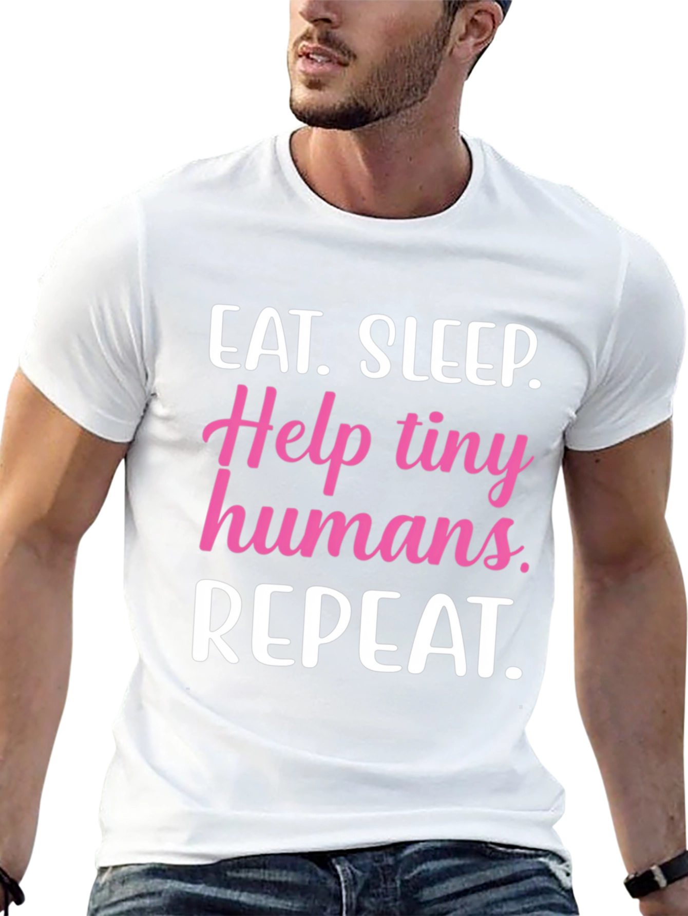 Eat Sleep Help Tiny Humans Repeat T-Shirt