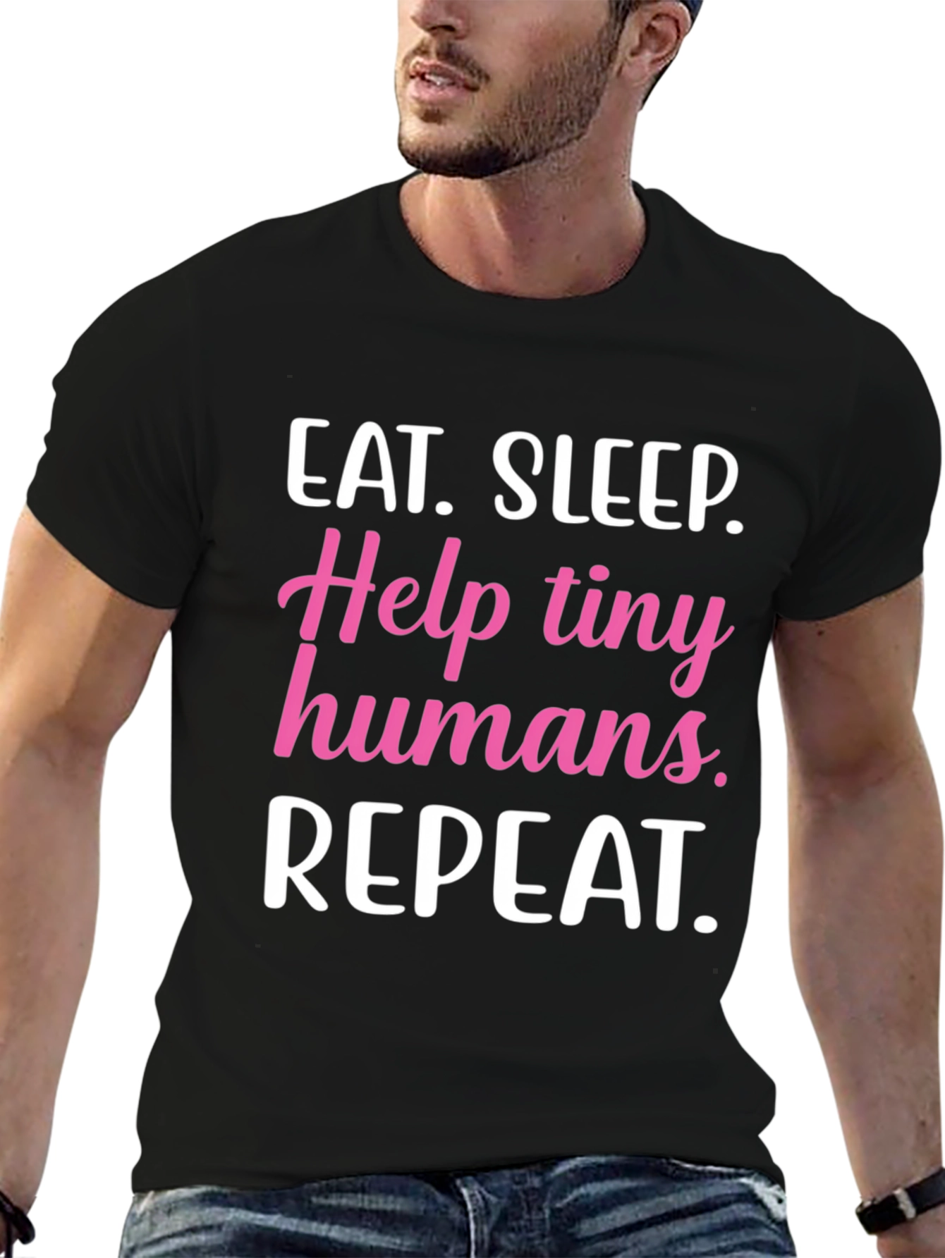 Eat Sleep Help Tiny Humans Repeat T-Shirt