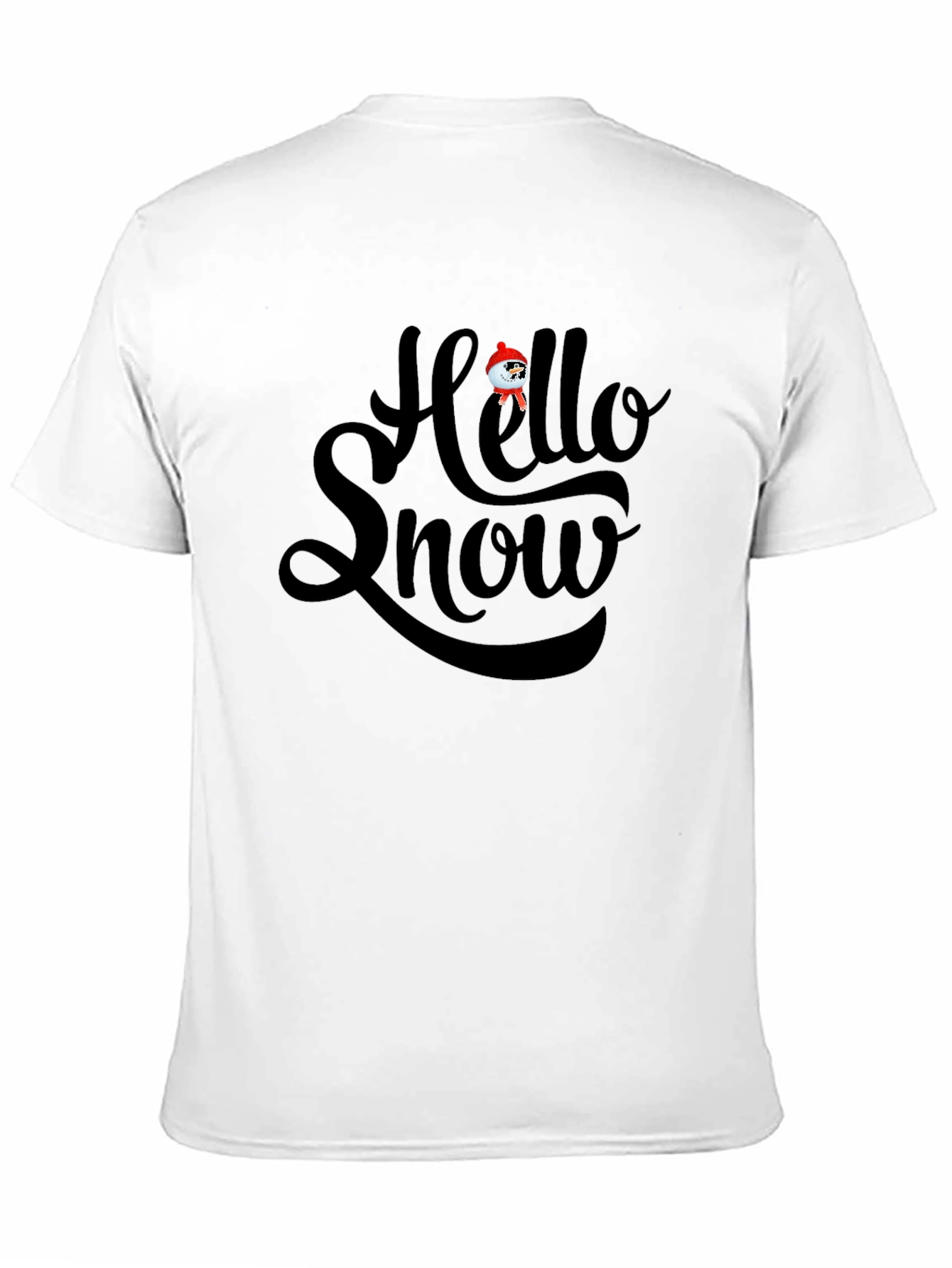 Hello Snow Black Graphic Tee