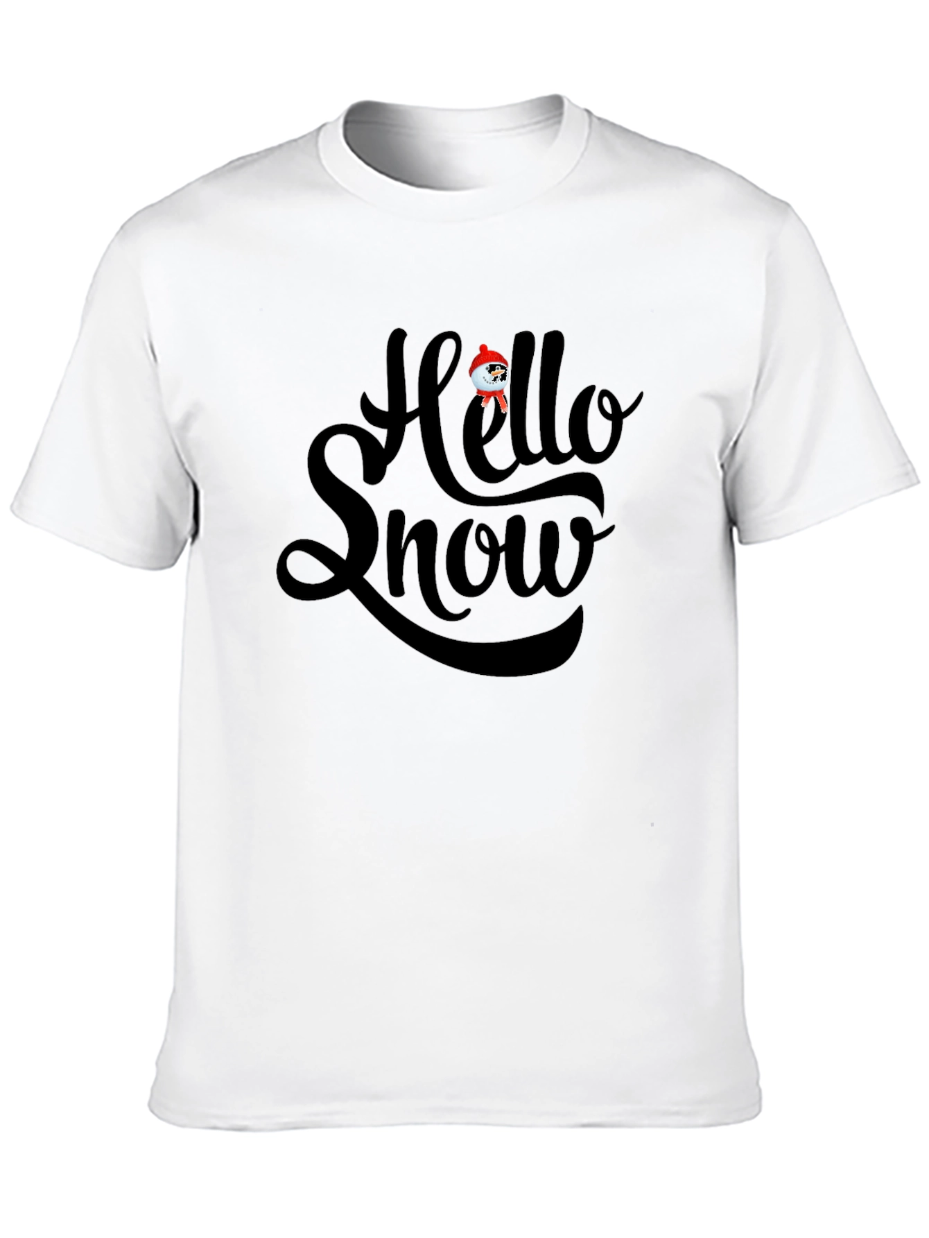 Hello Snow Black Graphic Tee