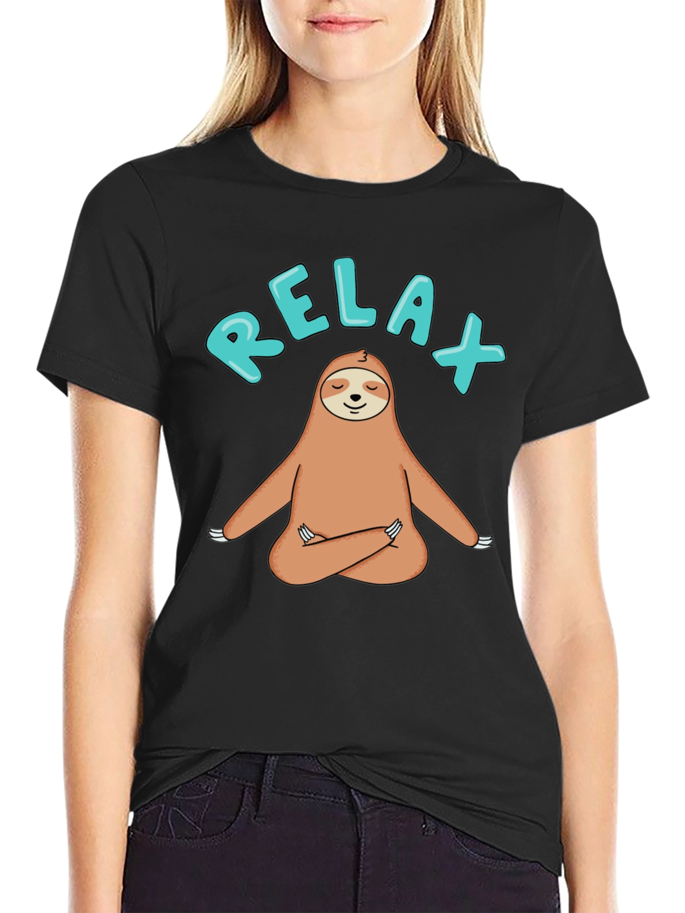 Relax Sloth Meditation T-Shirt - Funny Yoga Tee
