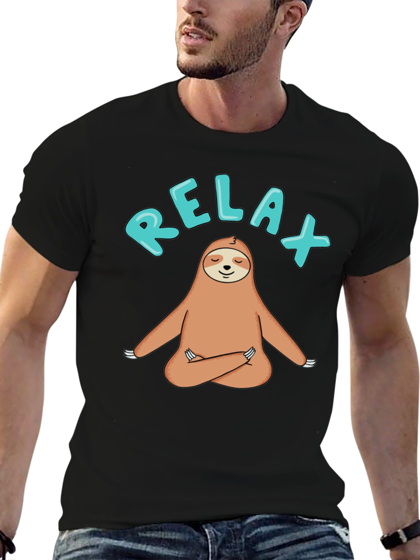Relax Sloth Meditation T-Shirt - Funny Yoga Tee