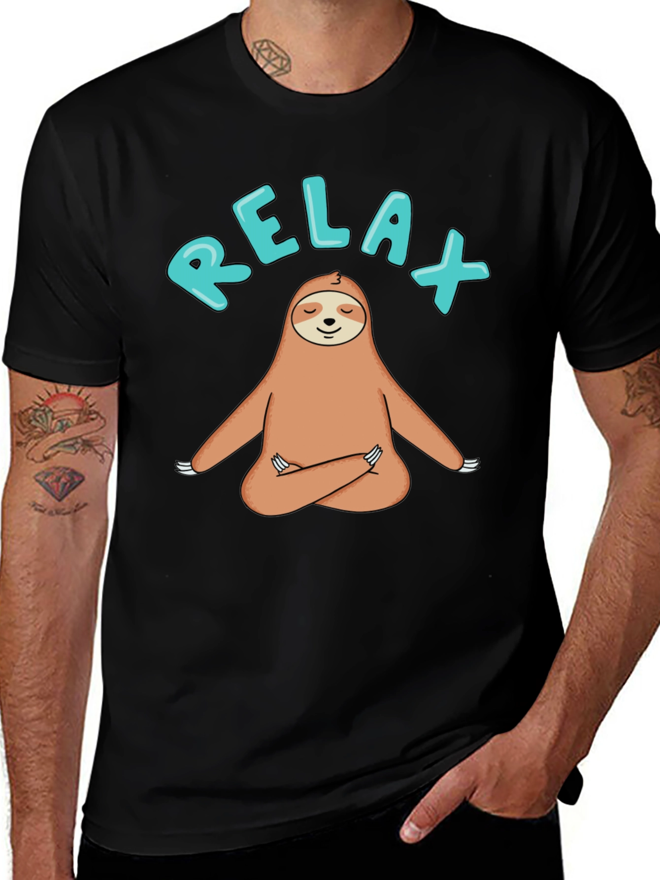 Relax Sloth Meditation T-Shirt - Funny Yoga Tee