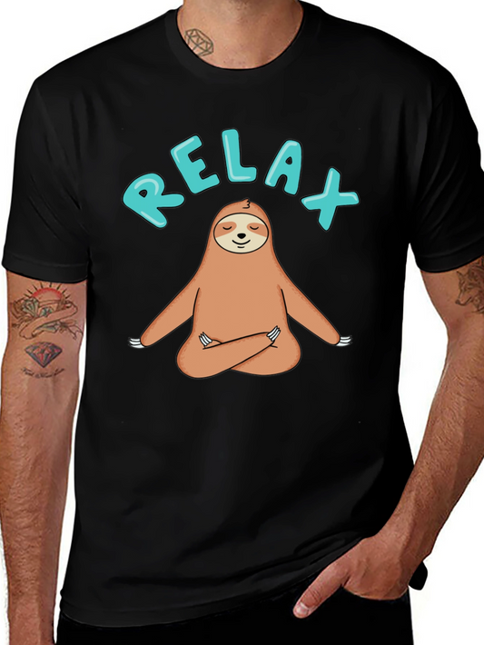 Relax Sloth Meditation T-Shirt - Funny Yoga Tee
