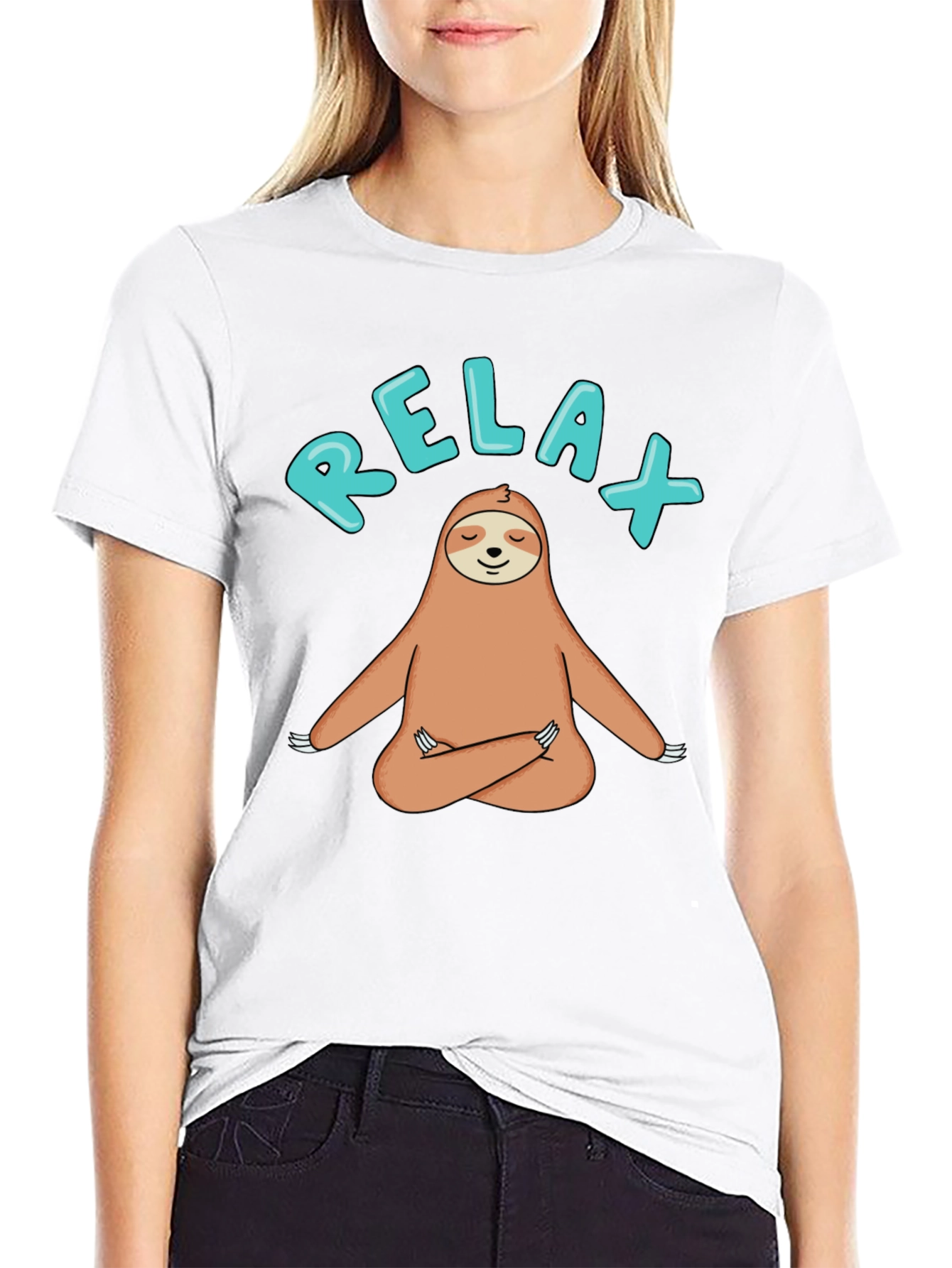 Relax Sloth Meditation T-Shirt - Funny Yoga Tee