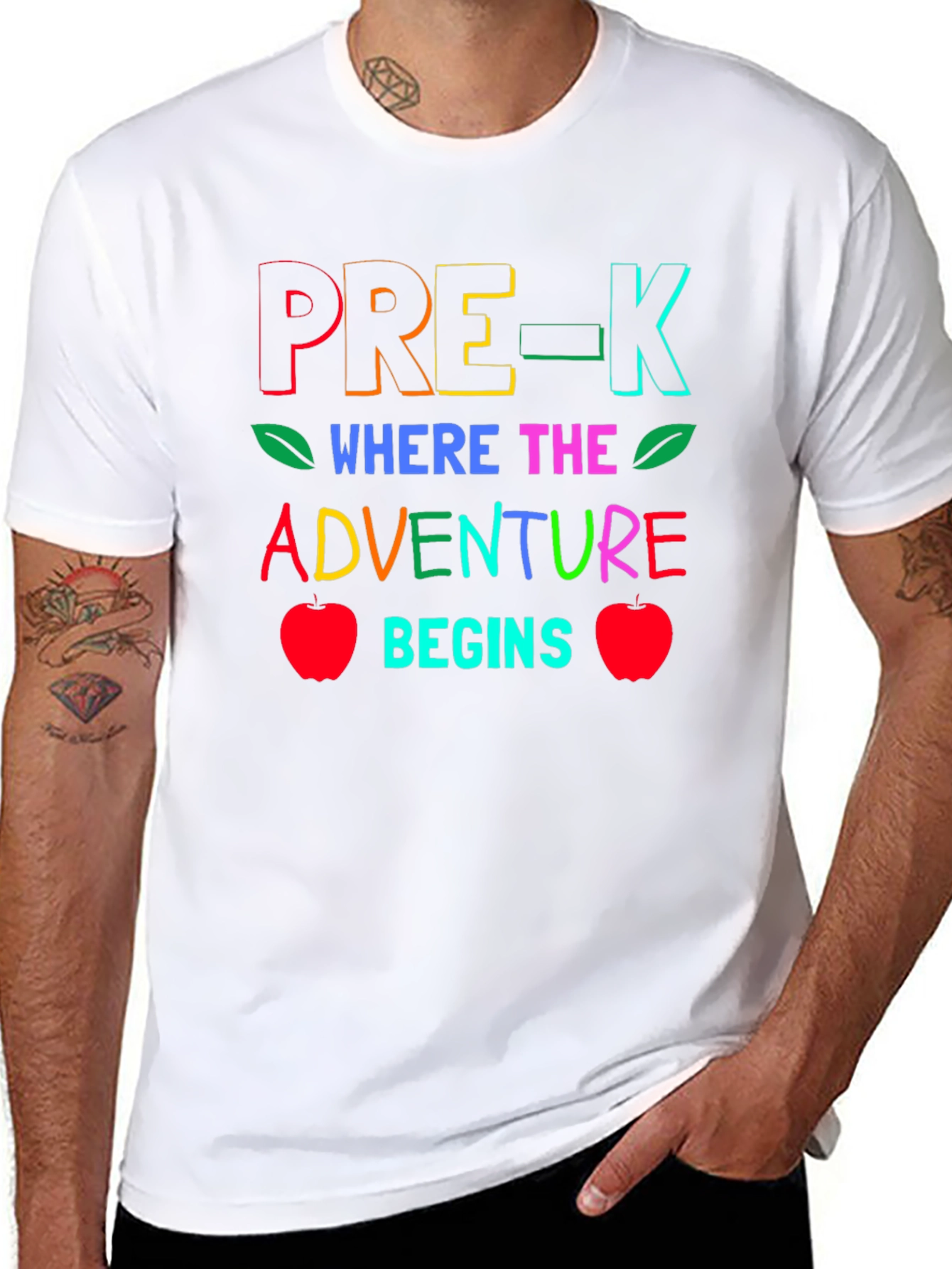 Pre-K Where the Adventure Begins Teacher T-Shirt