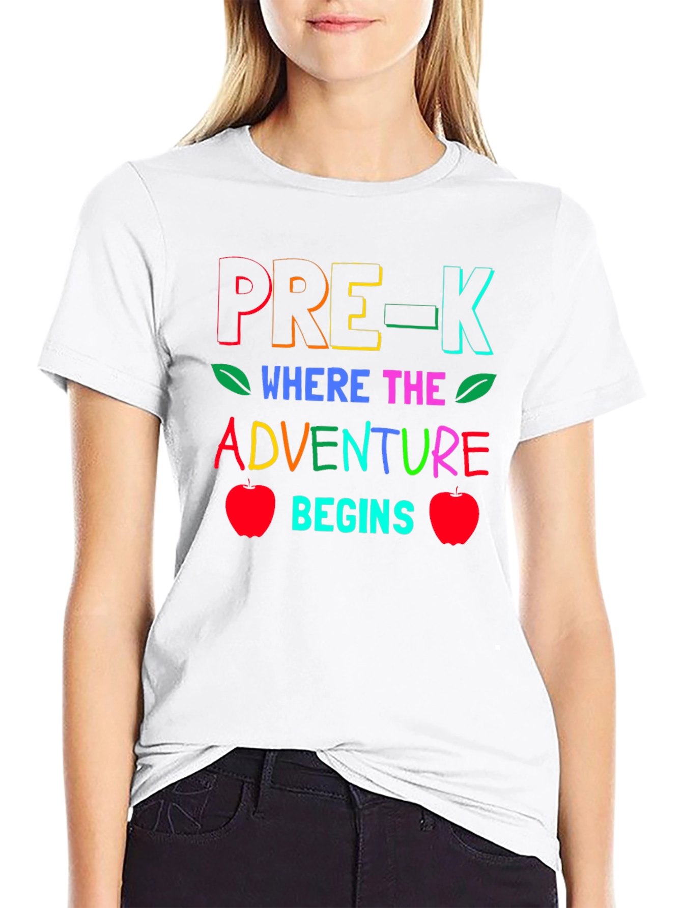 Pre-K Where the Adventure Begins Teacher T-Shirt