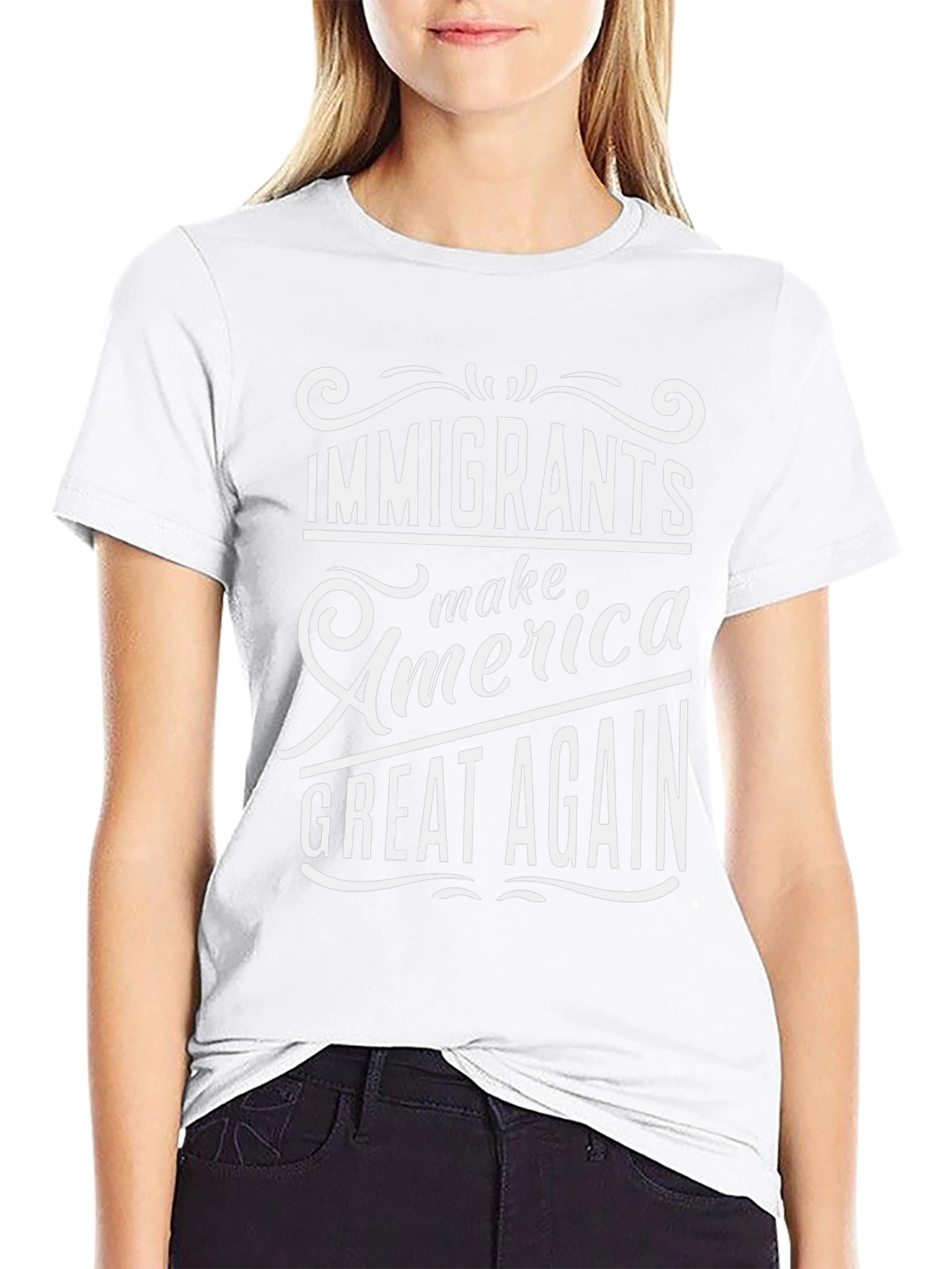 Immigrants Make America Great Again Black Tee