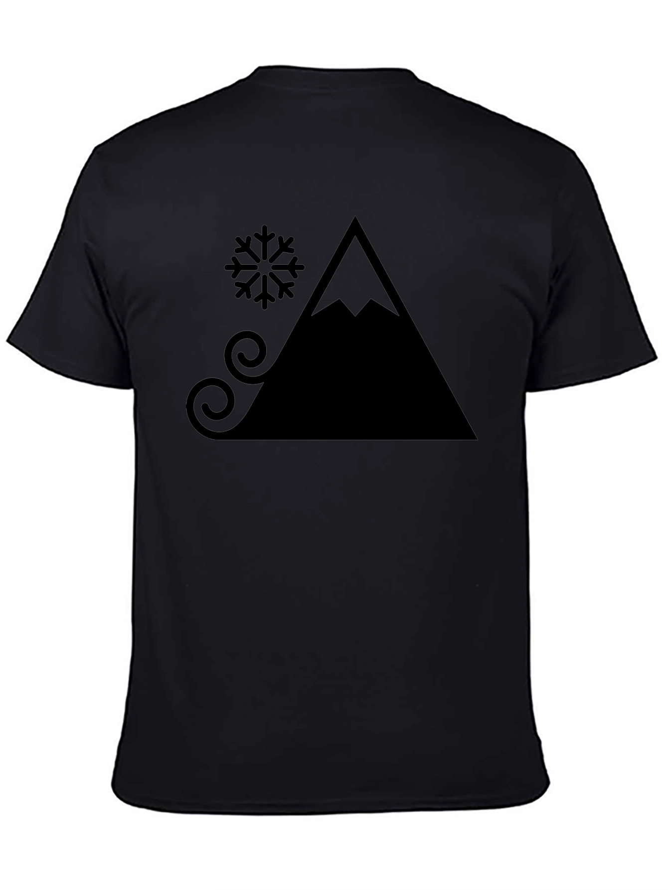 Mountain & Snow T-Shirt - Black Graphic Tee