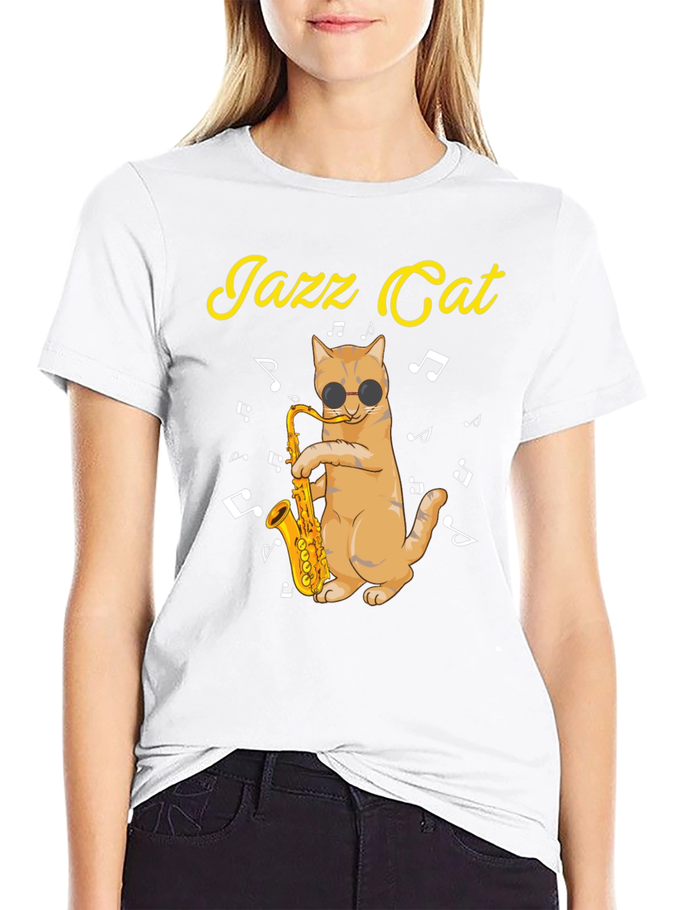 Cool Jazz Cat T-Shirt - Music Lover Tee