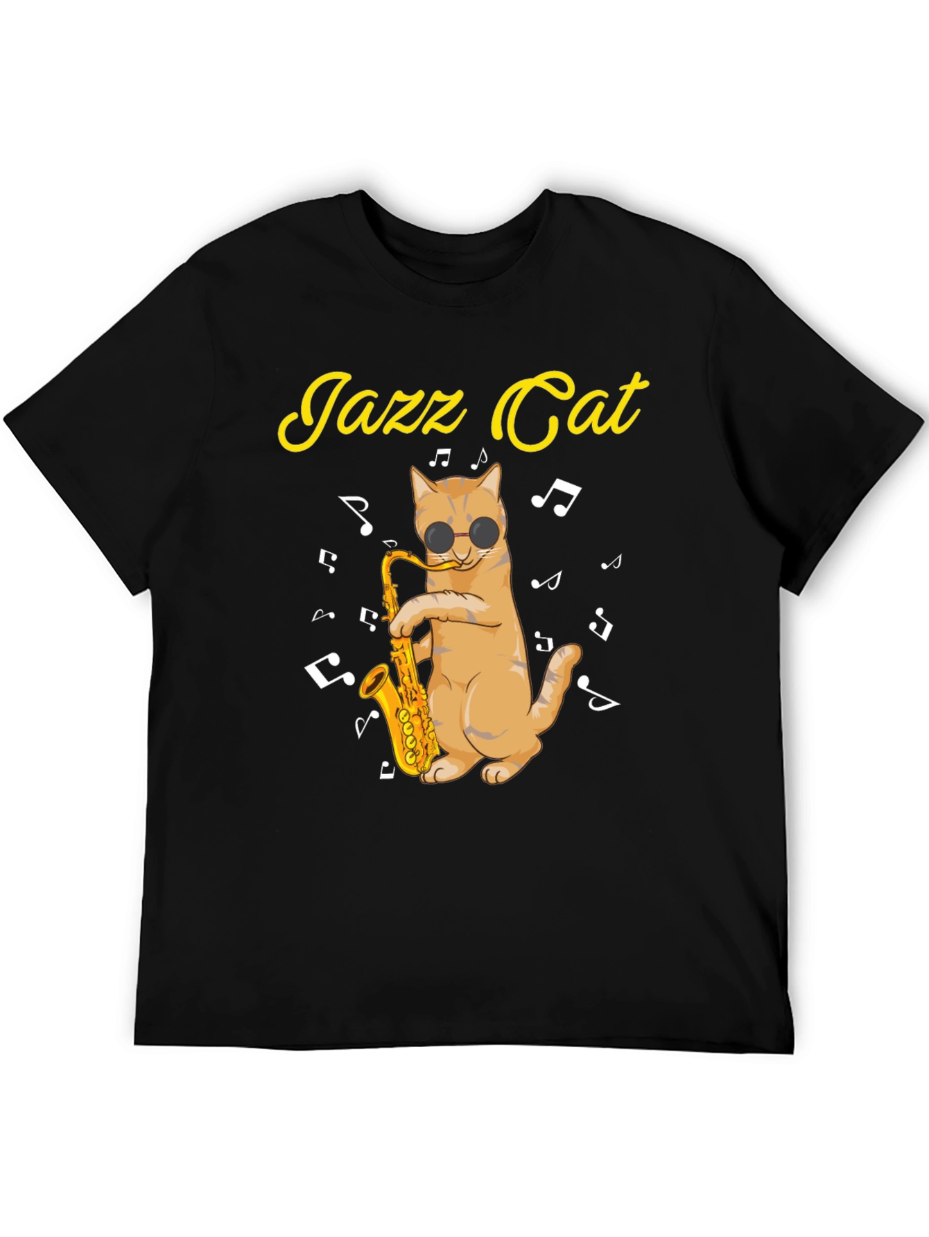 Cool Jazz Cat T-Shirt - Music Lover Tee