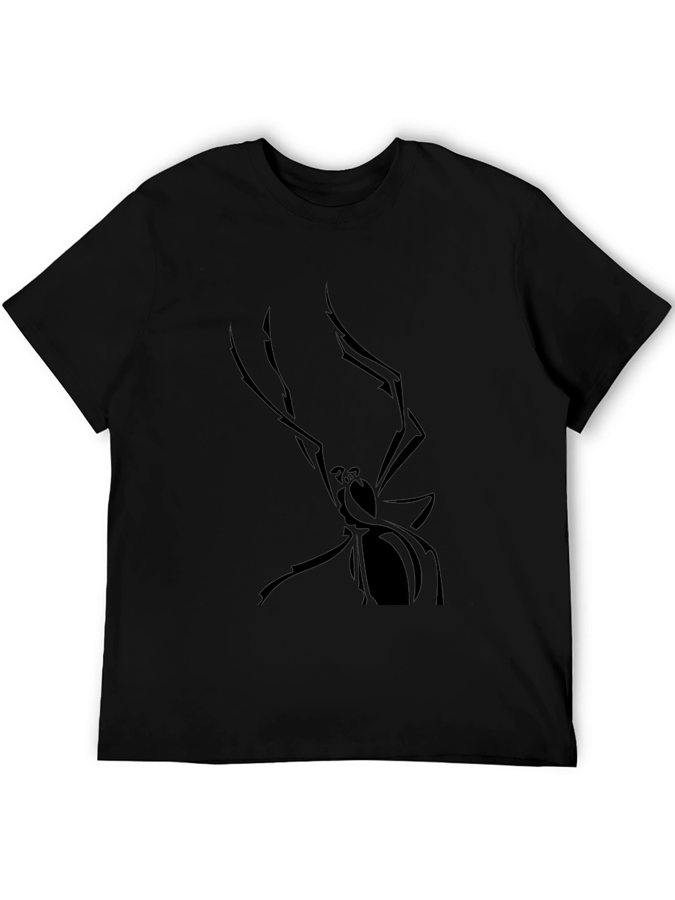 Mens Black Spider Graphic Tee