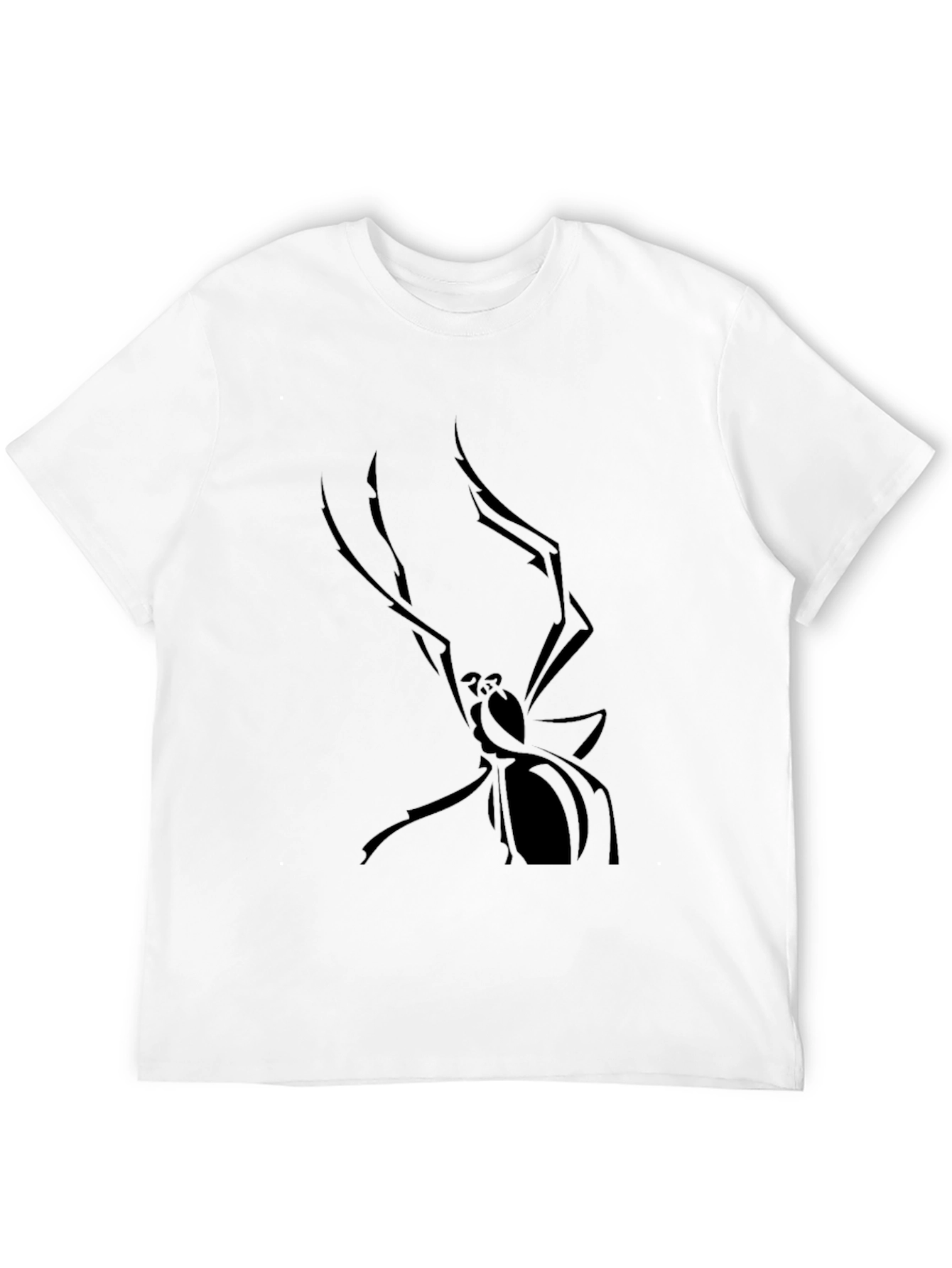 Mens Black Spider Graphic Tee