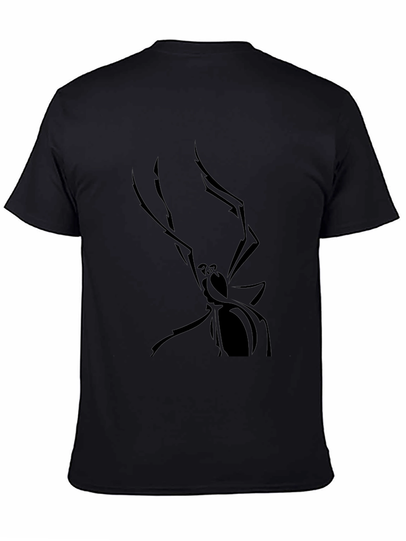 Mens Black Spider Graphic Tee