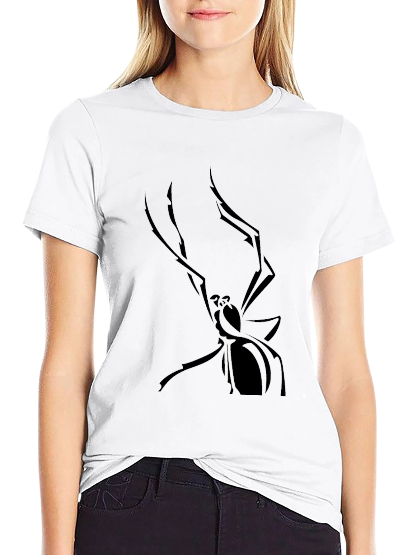 Mens Black Spider Graphic Tee