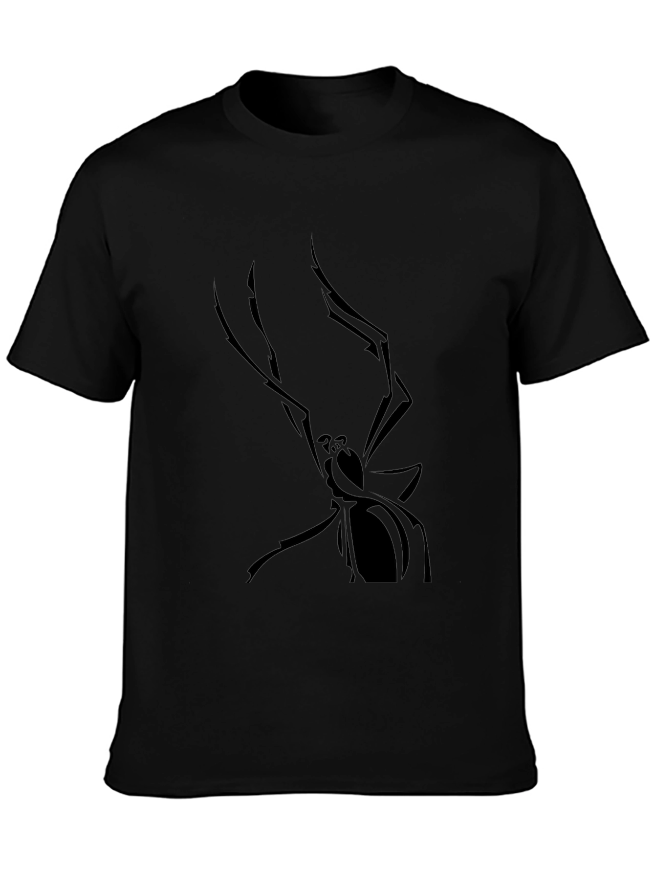 Mens Black Spider Graphic Tee