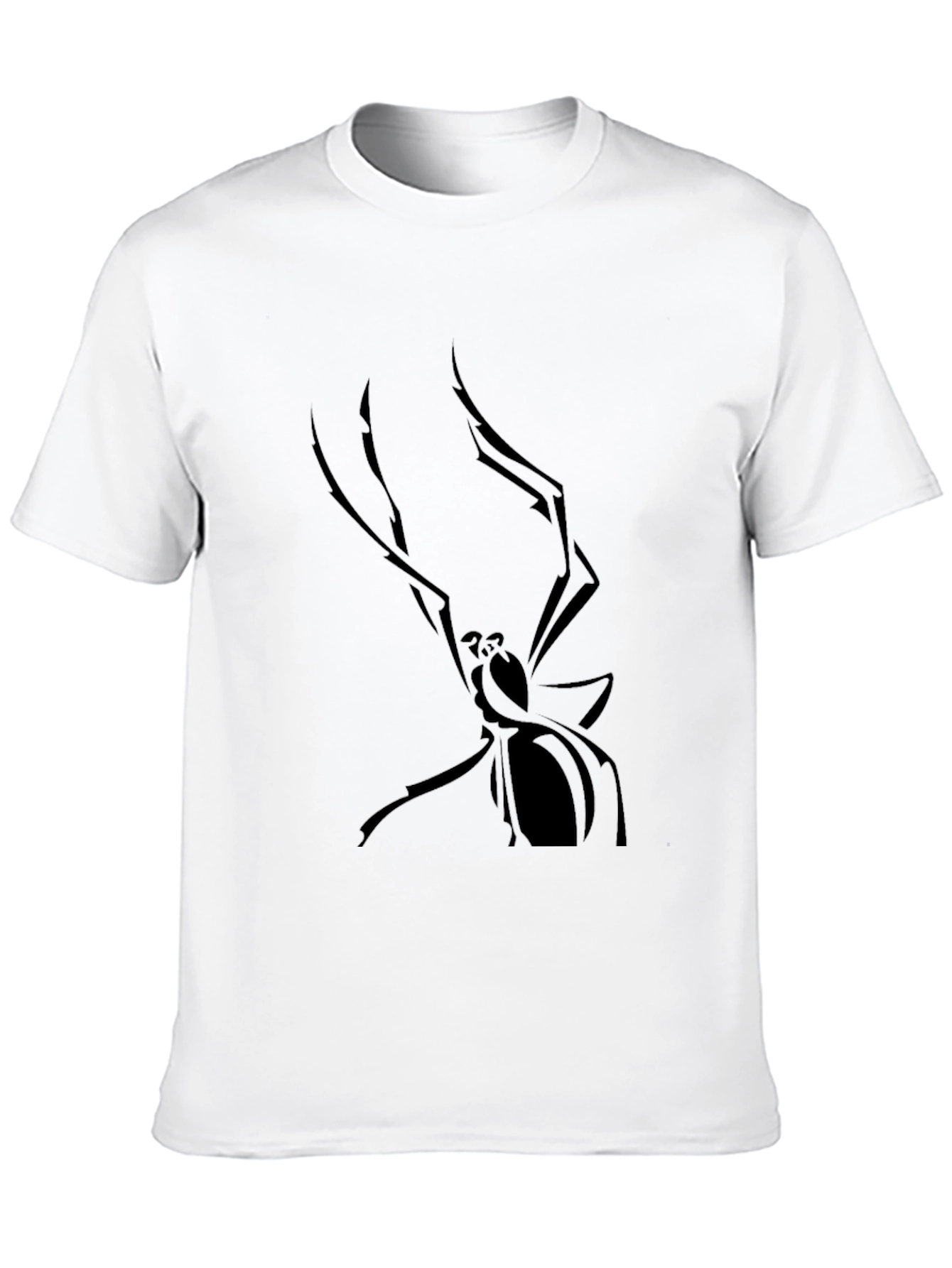 Mens Black Spider Graphic Tee