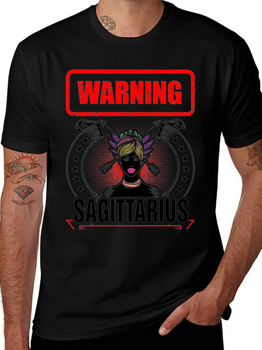 Warning Sagittarius Zodiac Graphic Tee