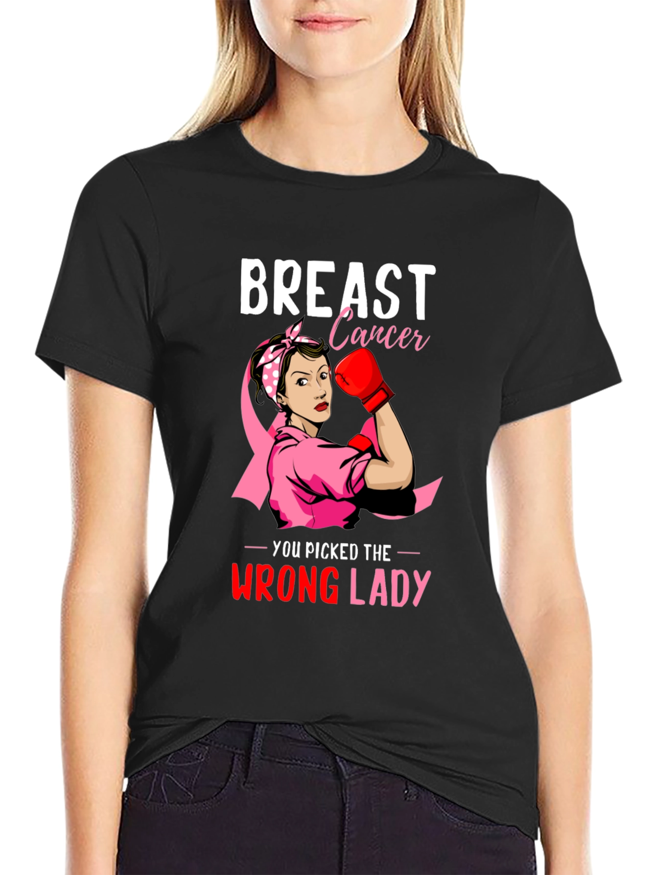 Breast Cancer Awareness Warrior Woman T-Shirt
