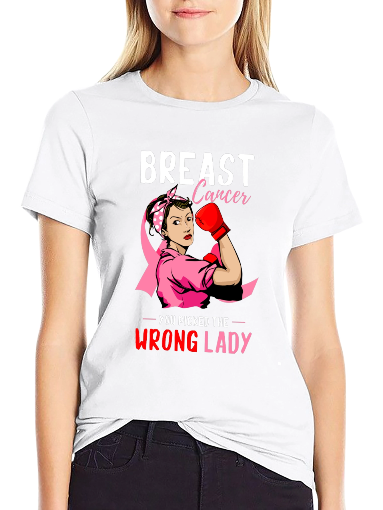 Breast Cancer Awareness Warrior Woman T-Shirt