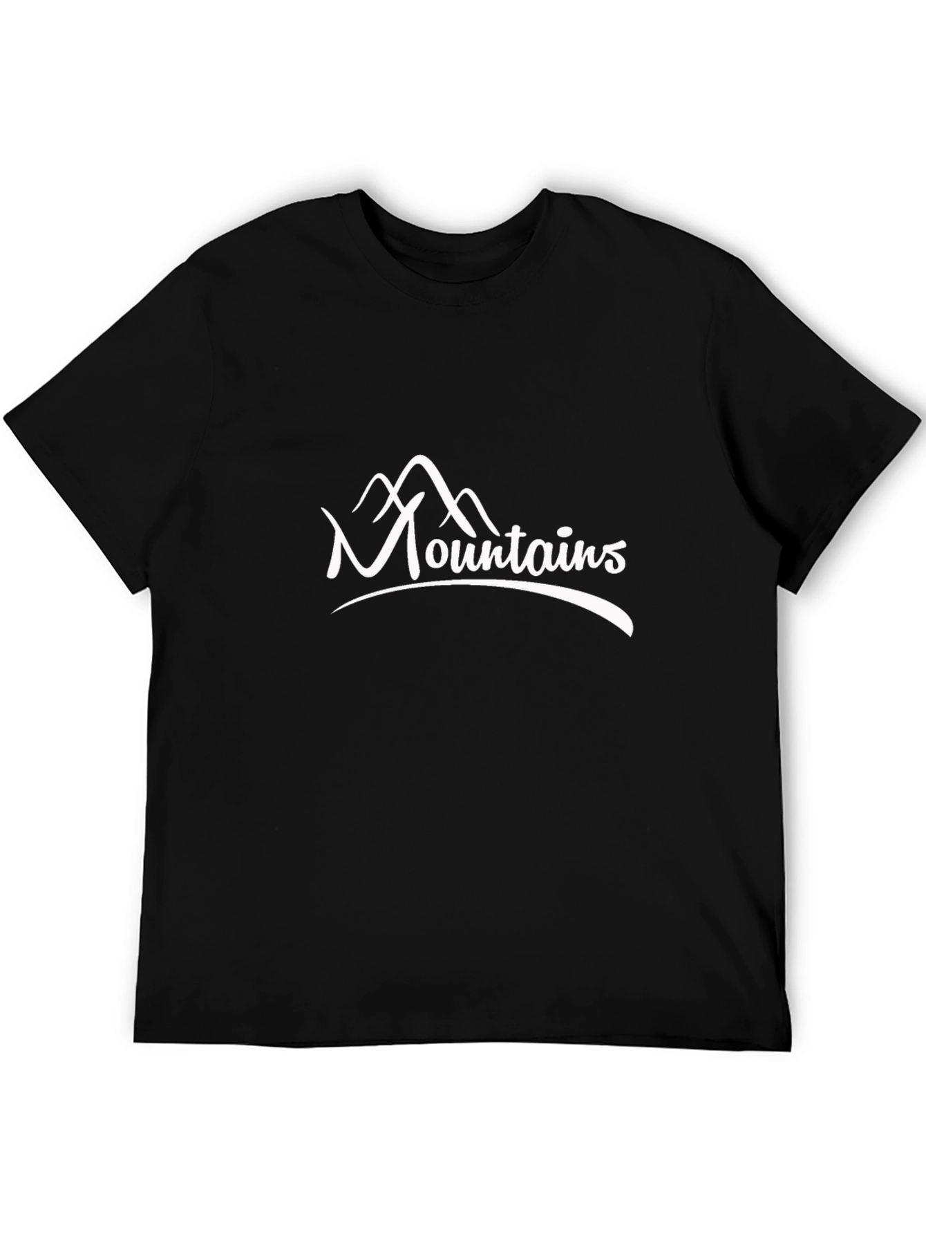 Mountains Graphic Black T-Shirt