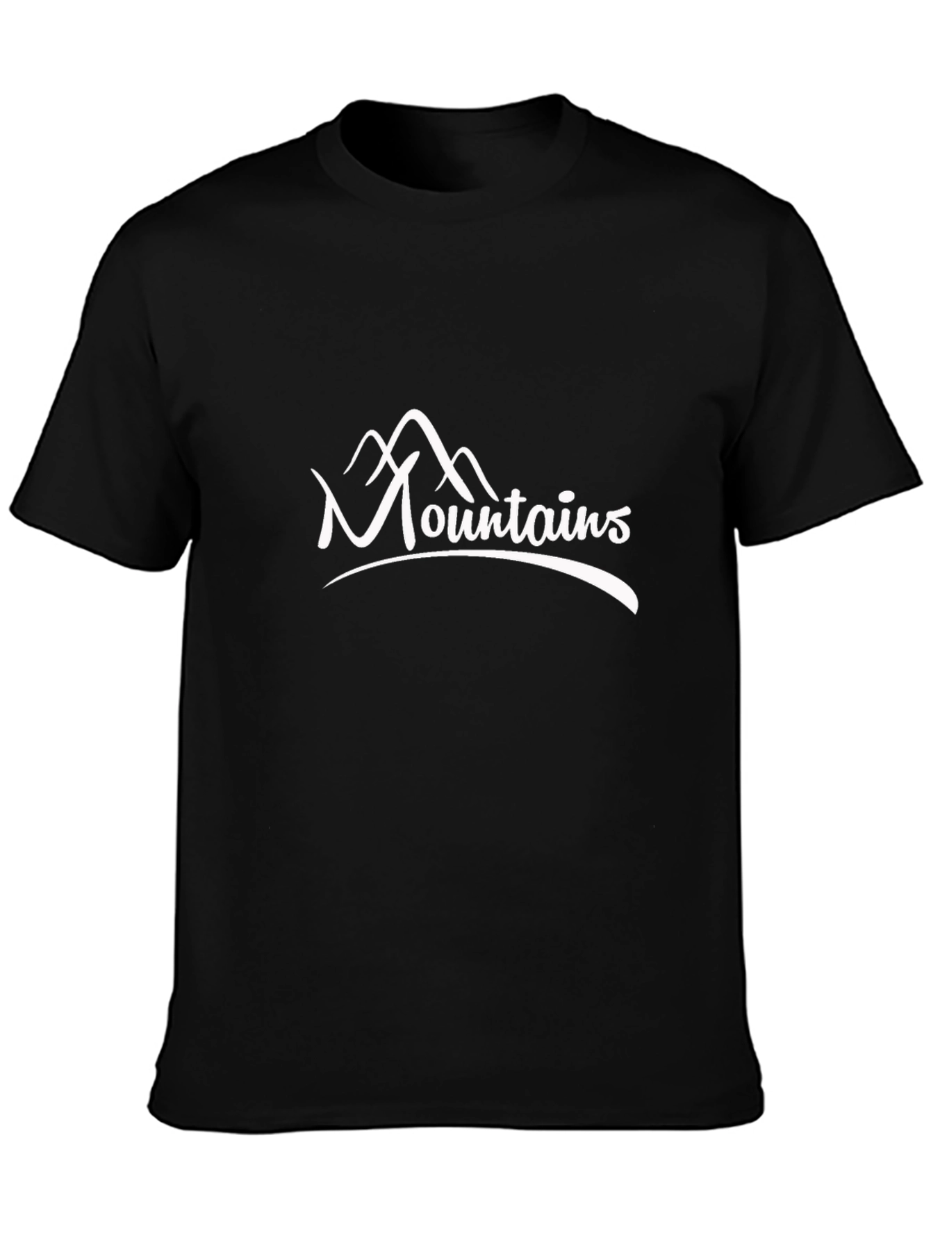 Mountains Graphic Black T-Shirt