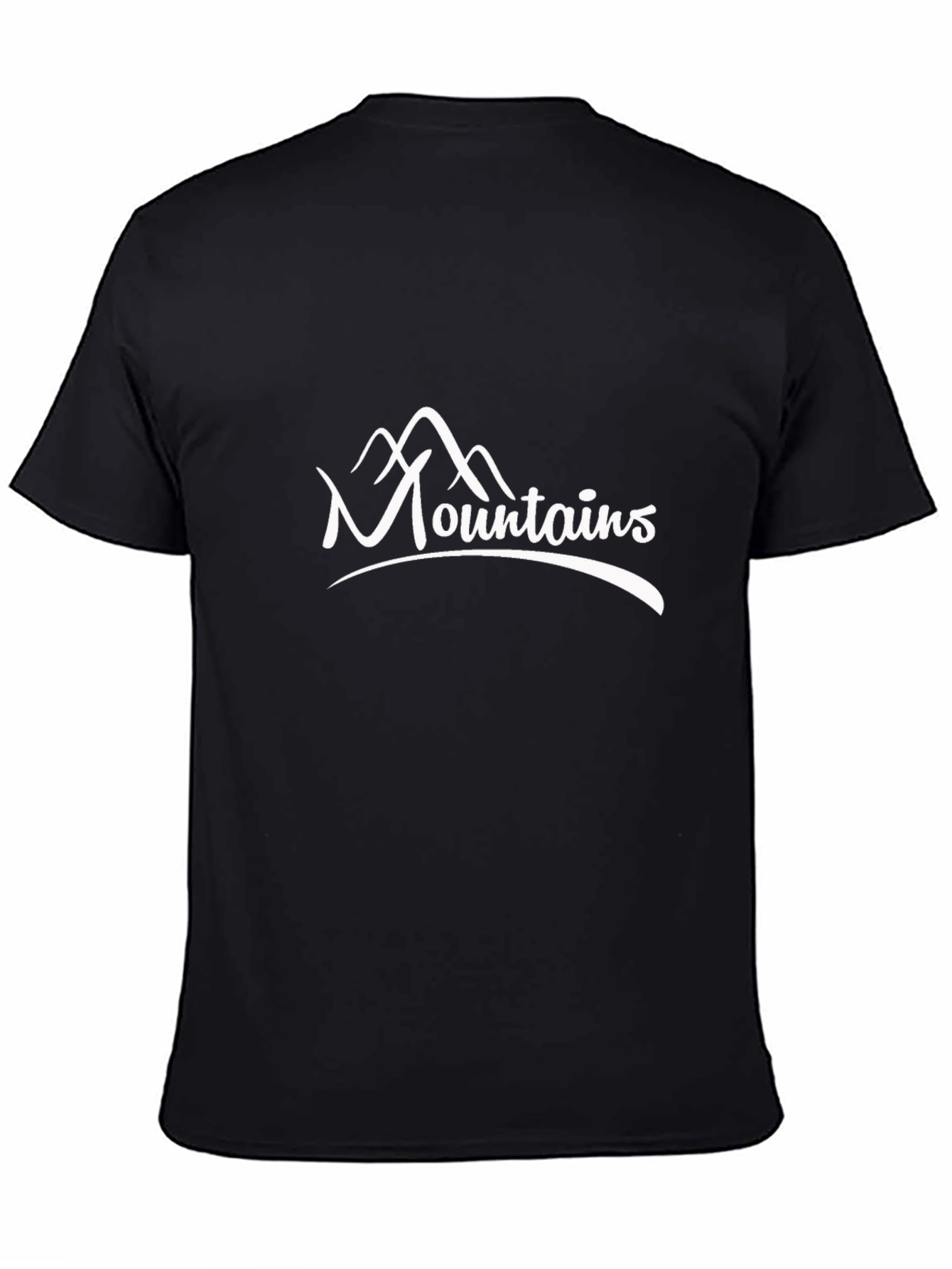 Mountains Graphic Black T-Shirt