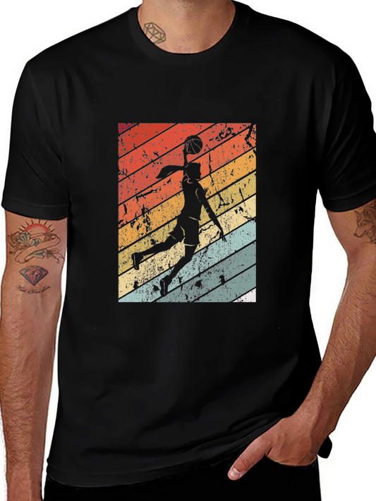 Retro Basketball Dunk T-Shirt - Vintage Style
