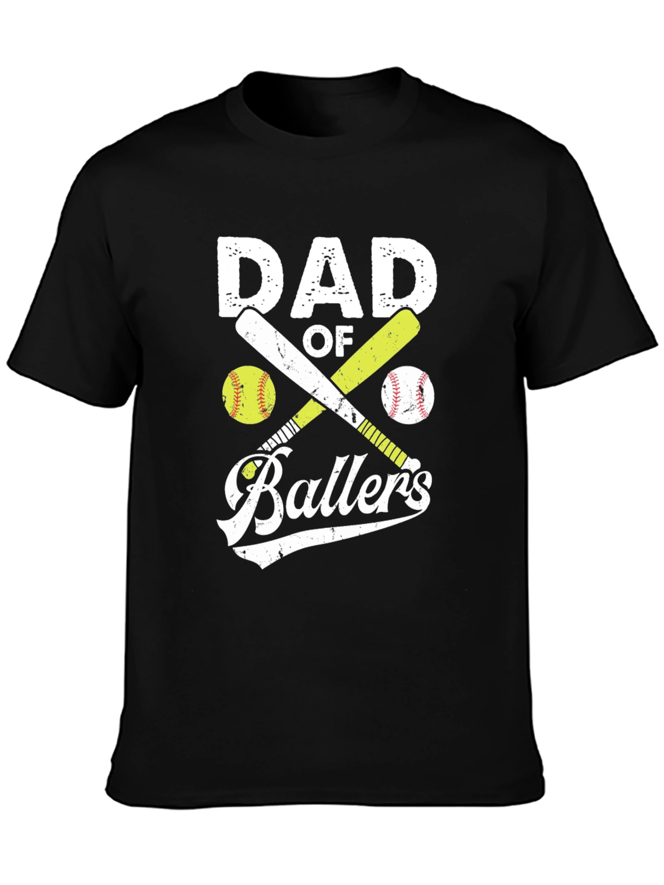 Dad of Ballers Graphic T-Shirt Baseball Softball Tee