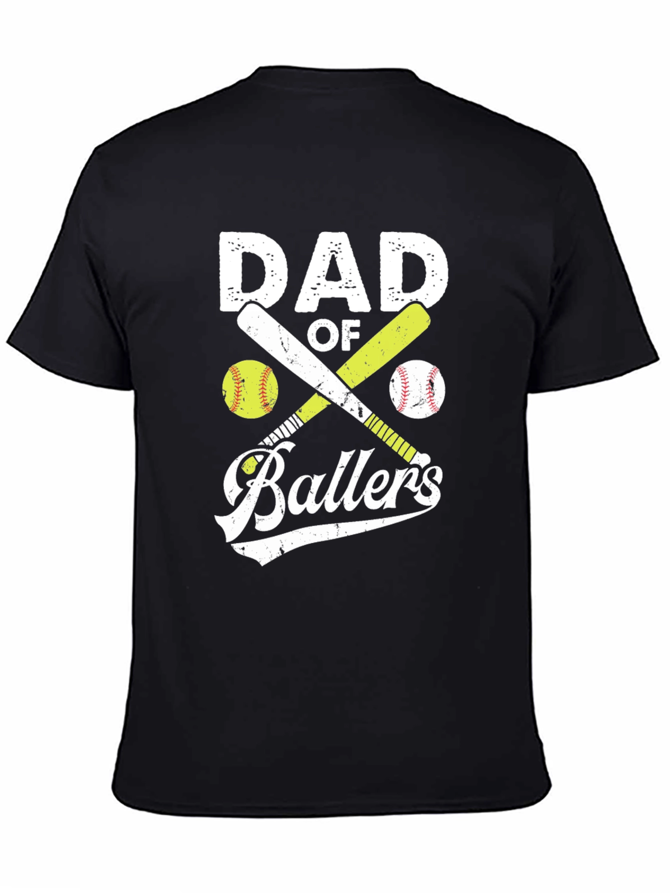 Dad of Ballers Graphic T-Shirt Baseball Softball Tee