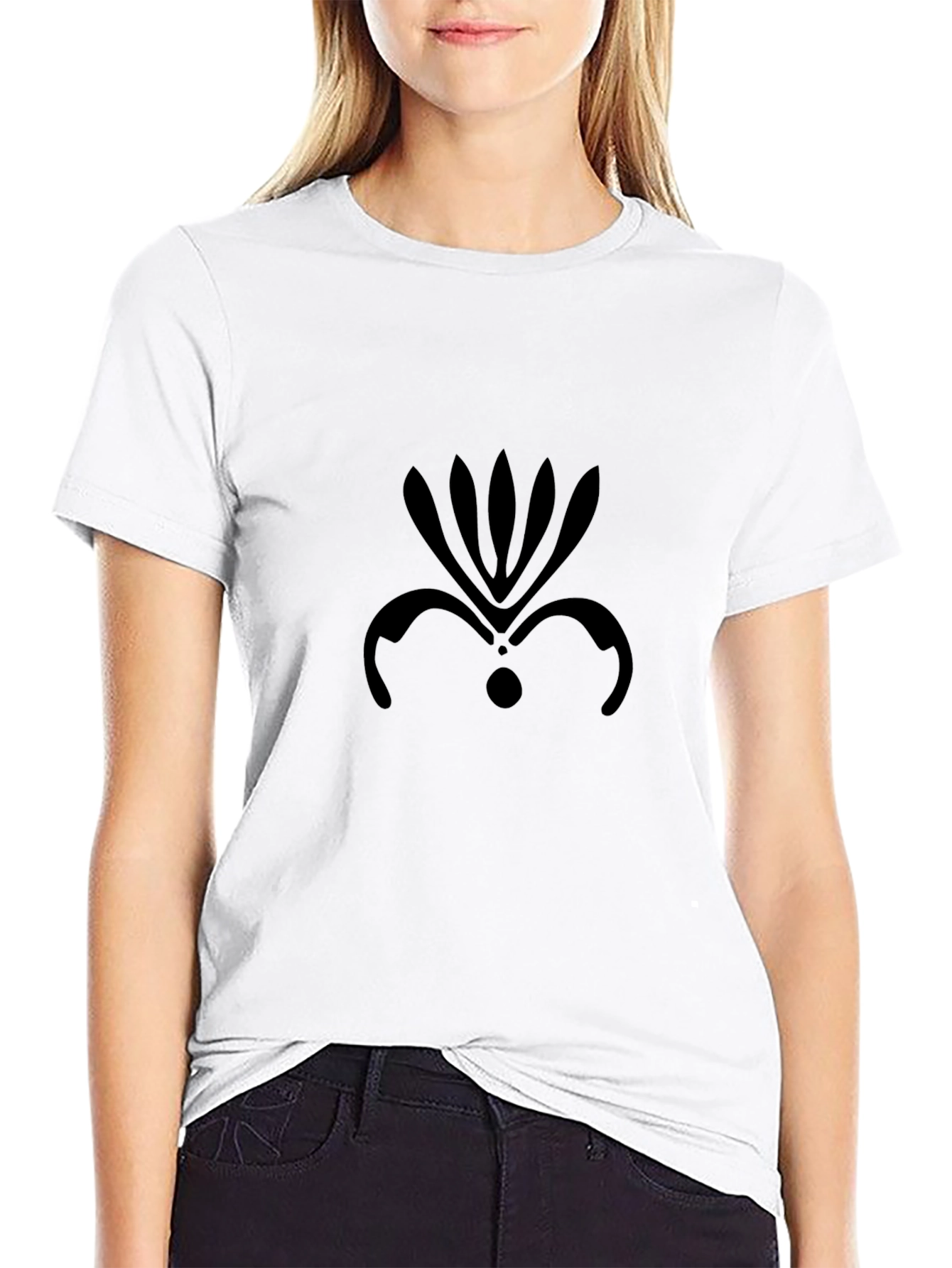 Modern Abstract Design T-Shirt - Black