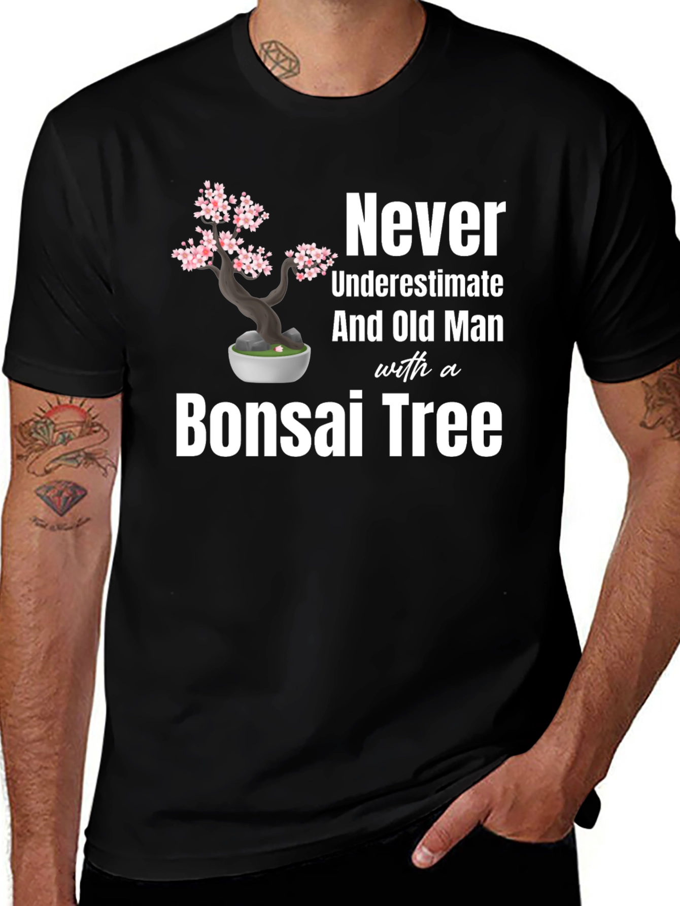 Bonsai Tree Old Man T-Shirt