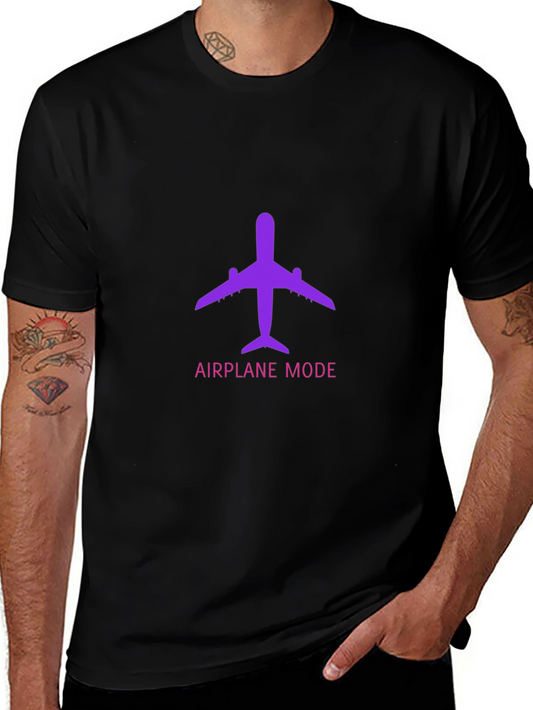 Airplane Mode Graphic T-Shirt - Black