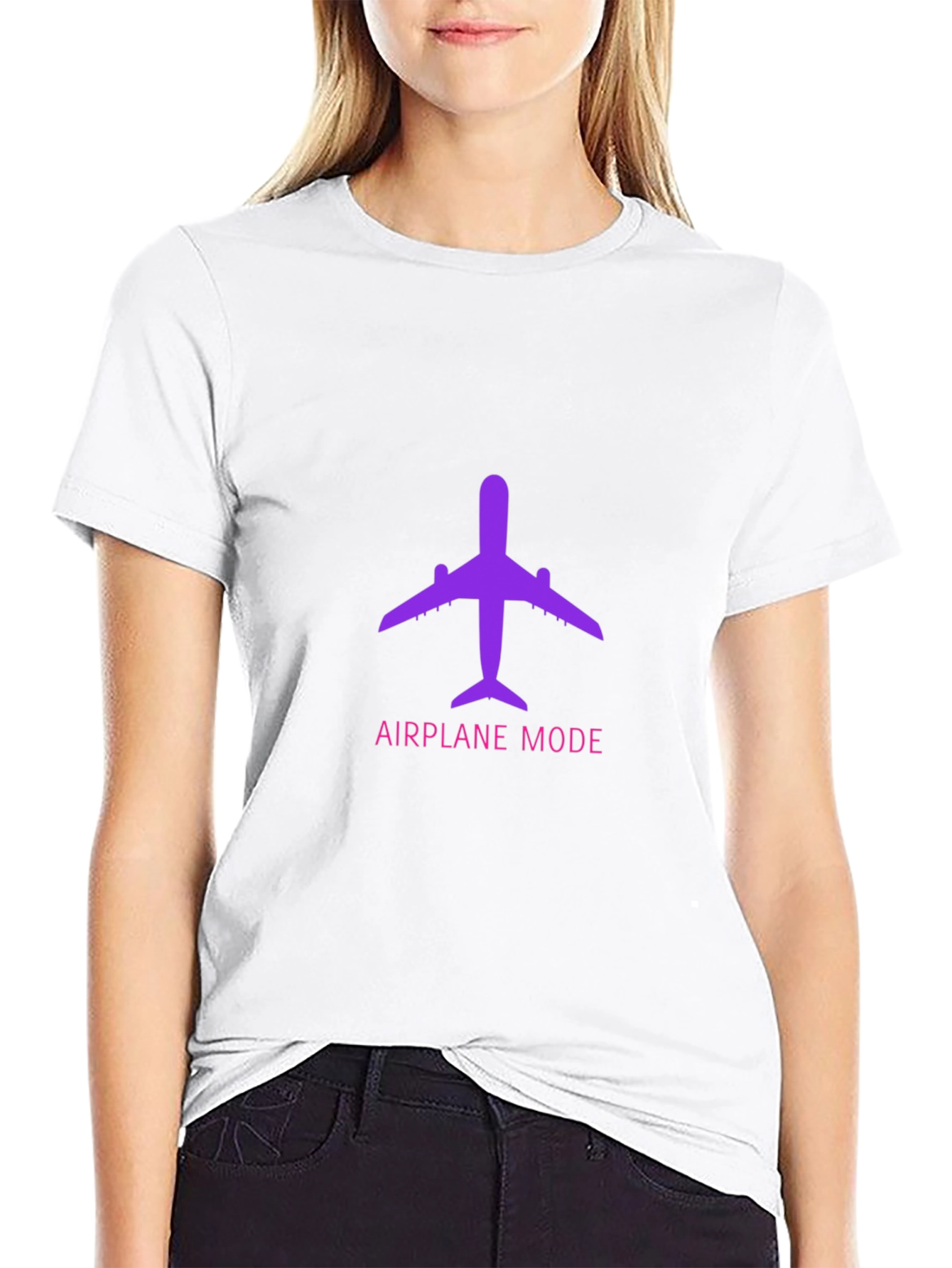 Airplane Mode Graphic T-Shirt - Black
