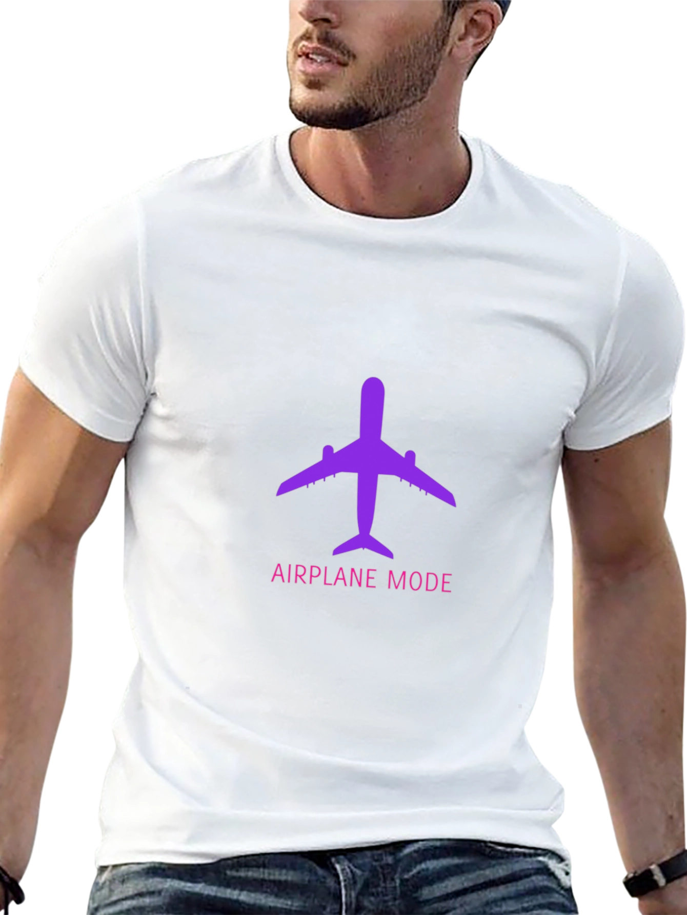 Airplane Mode Graphic T-Shirt - Black