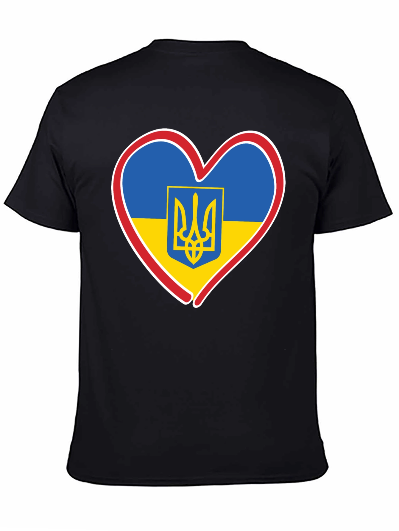 Ukraine Heart Flag T-Shirt - Show Your Support!