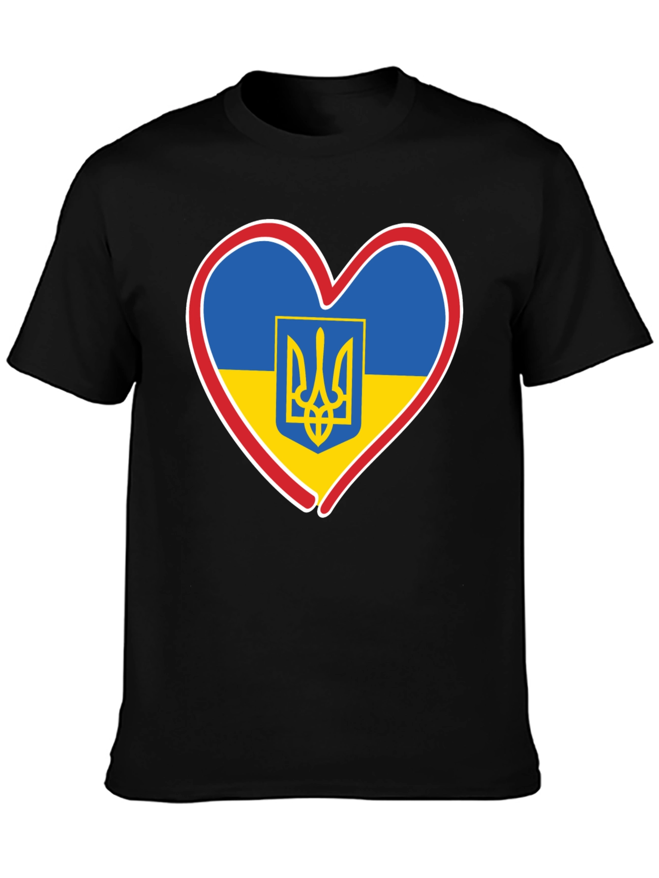Ukraine Heart Flag T-Shirt - Show Your Support!