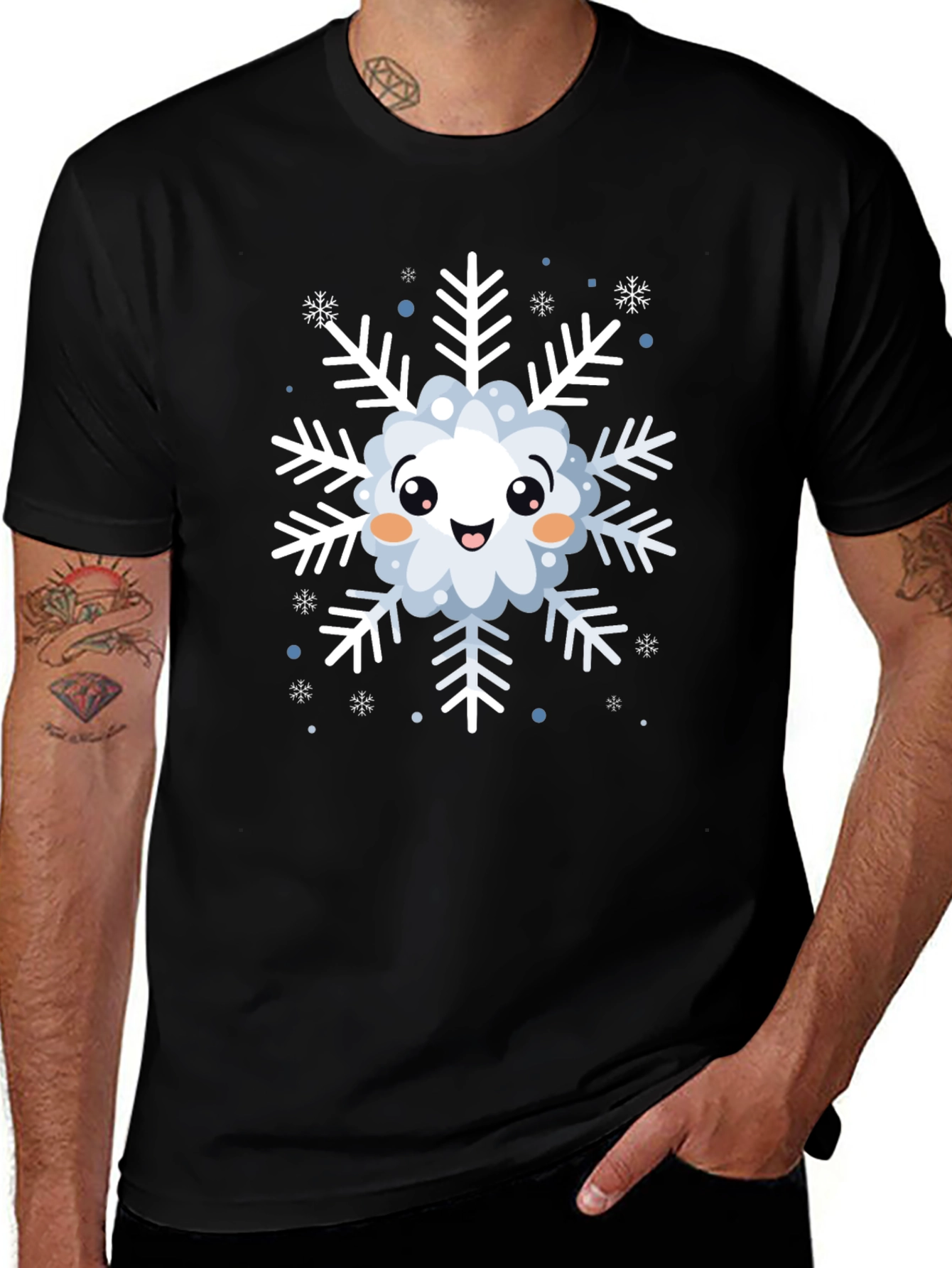 Cute Snowflake Graphic T-Shirt