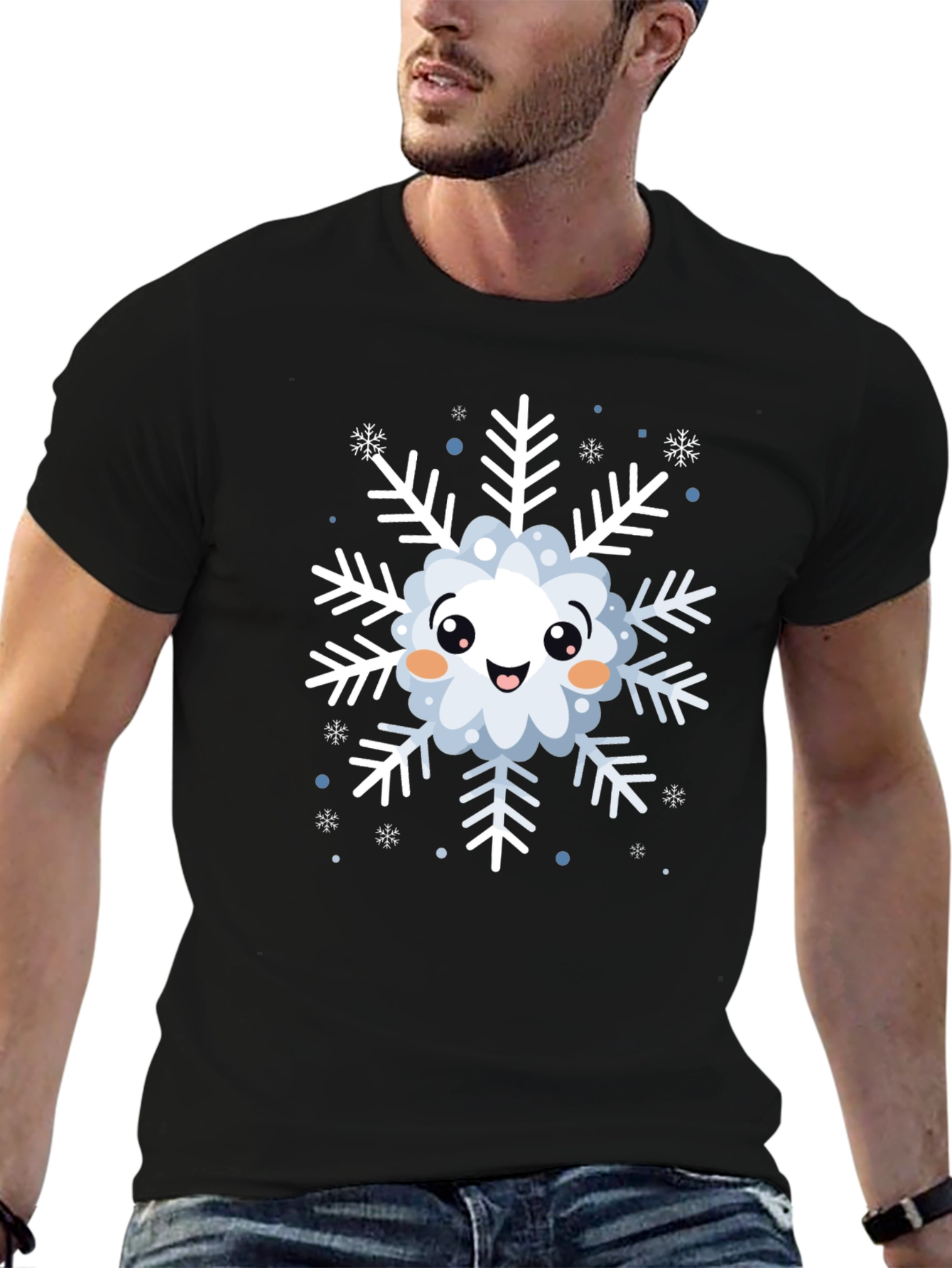 Cute Snowflake Graphic T-Shirt