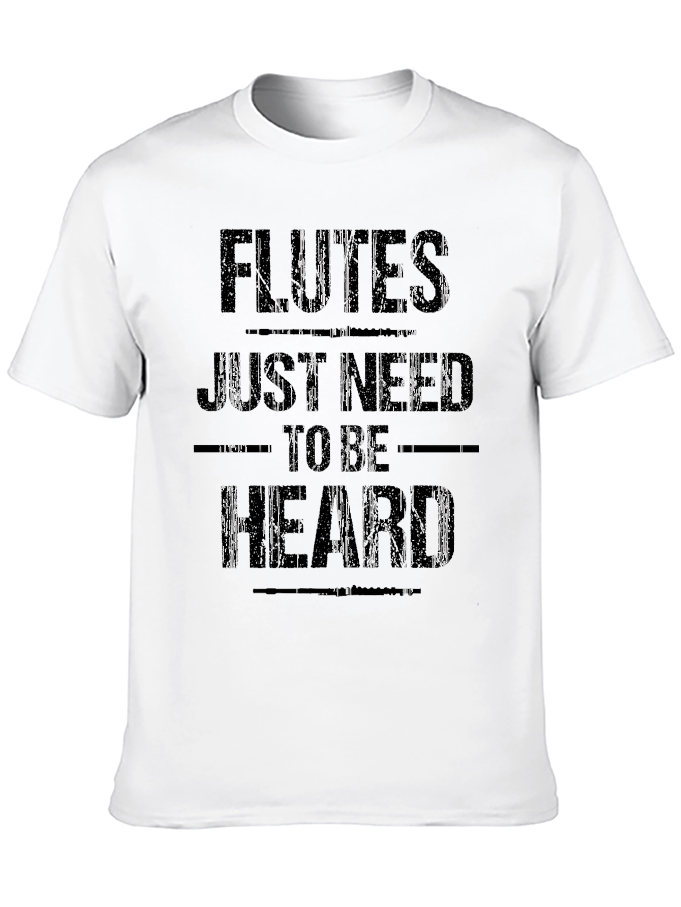 Flutes Need to Be Heard Black T-Shirt