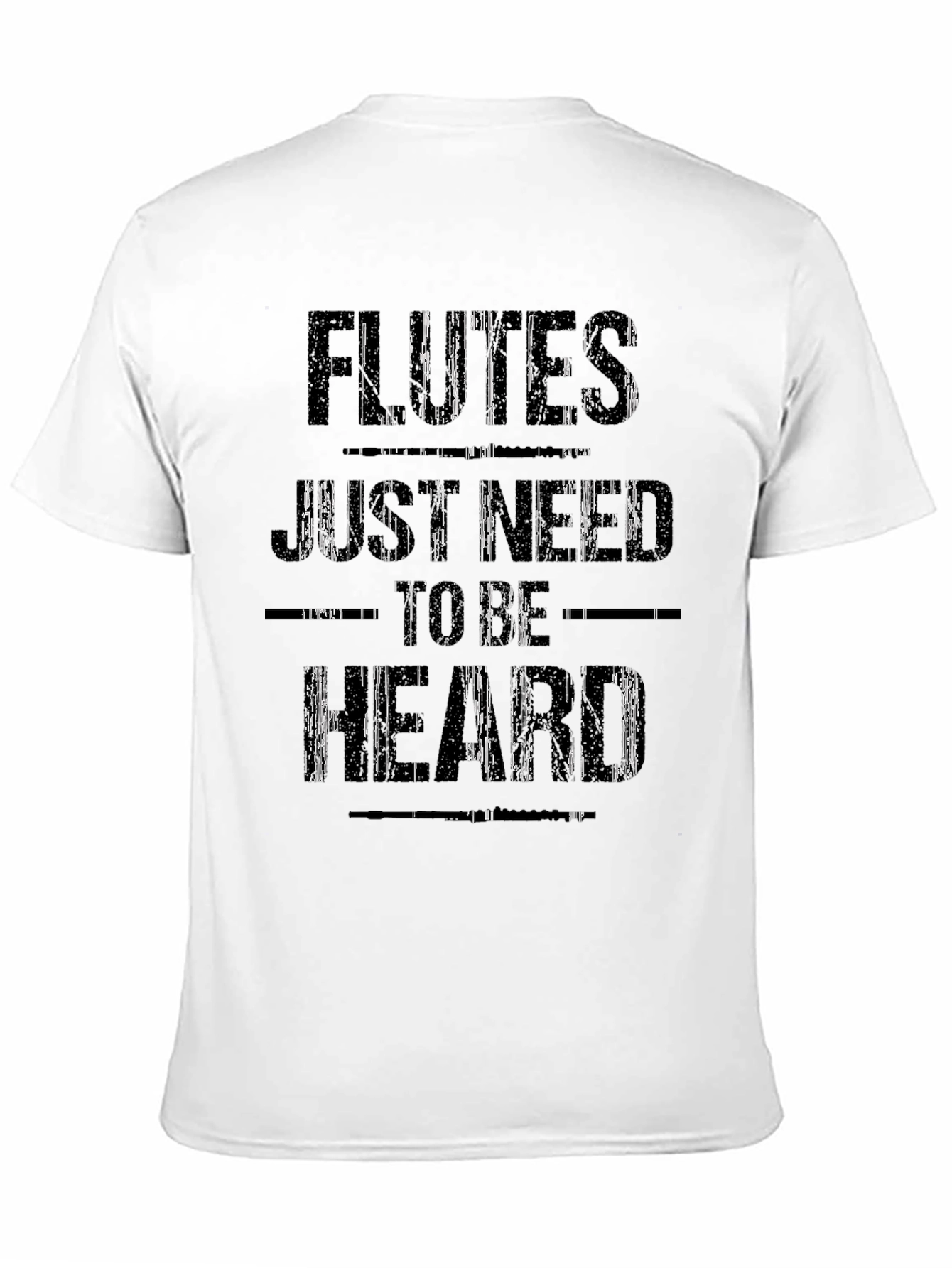 Flutes Need to Be Heard Black T-Shirt