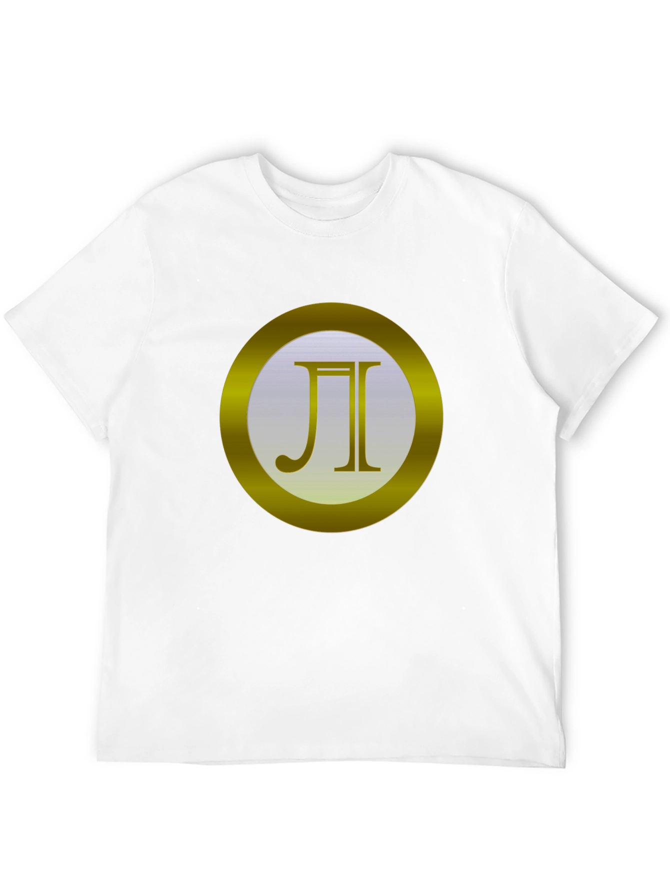 Elegant Black T-Shirt with Golden Circle Design