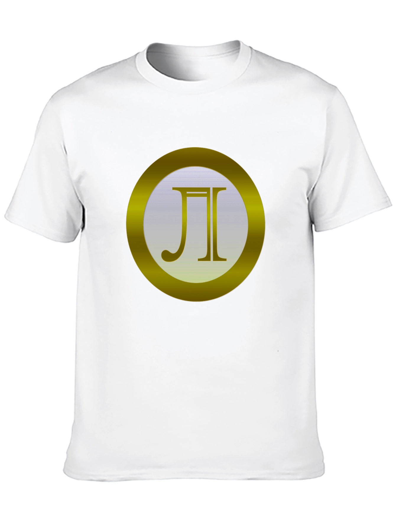 Elegant Black T-Shirt with Golden Circle Design