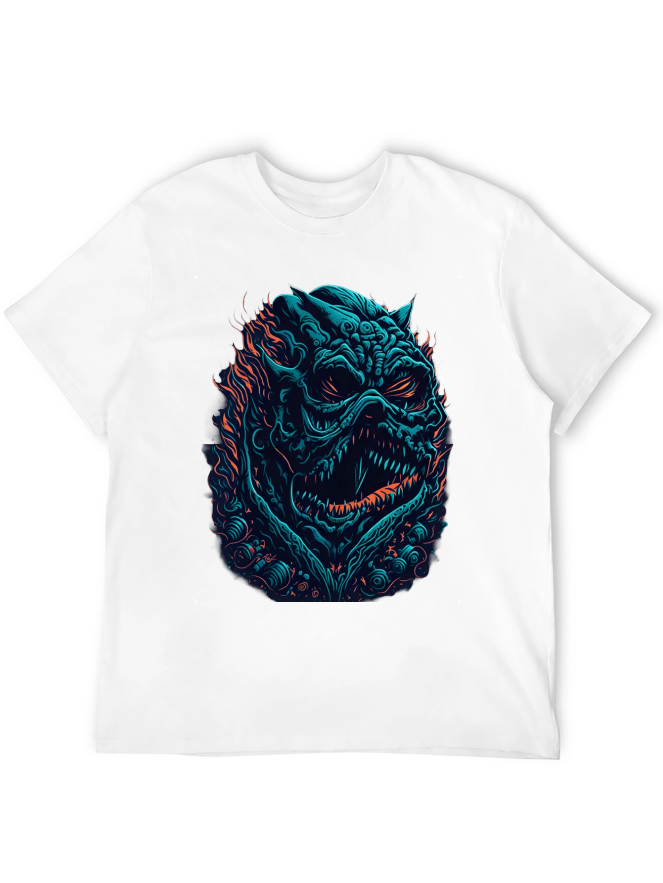 Monster Graphic Print Black T-Shirt