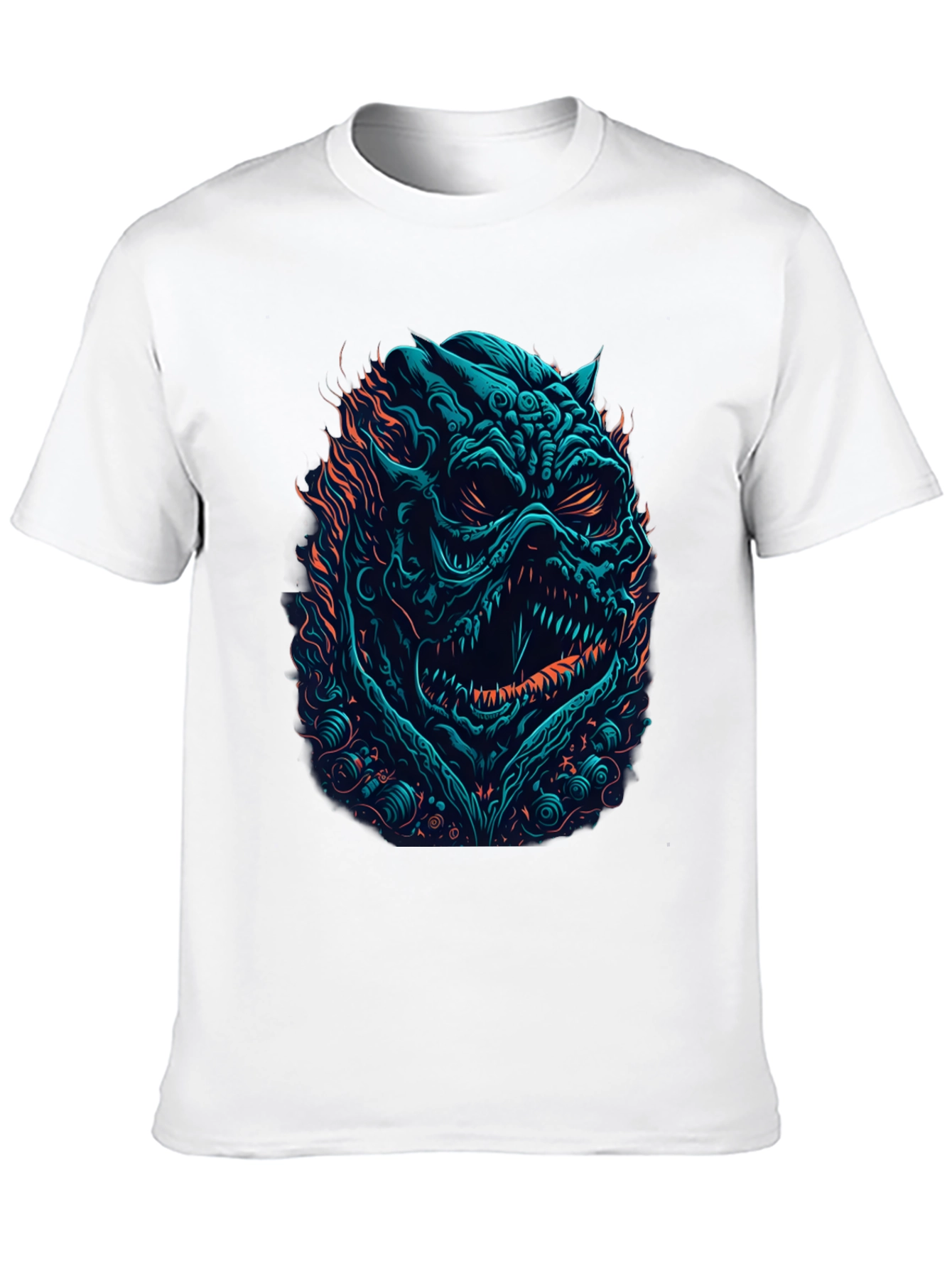 Monster Graphic Print Black T-Shirt