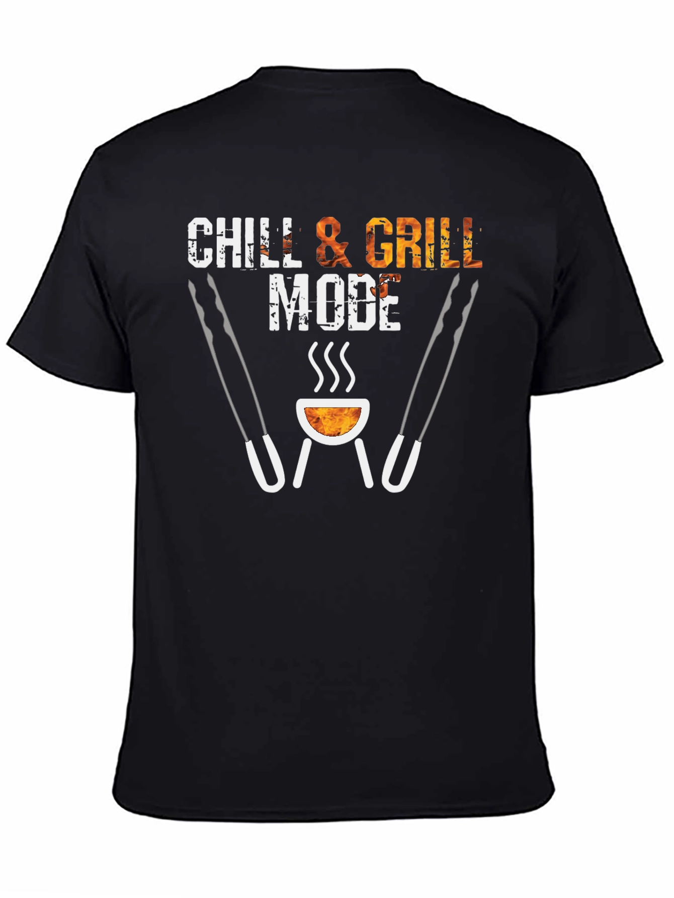 Chill & Grill Mode Black T-Shirt