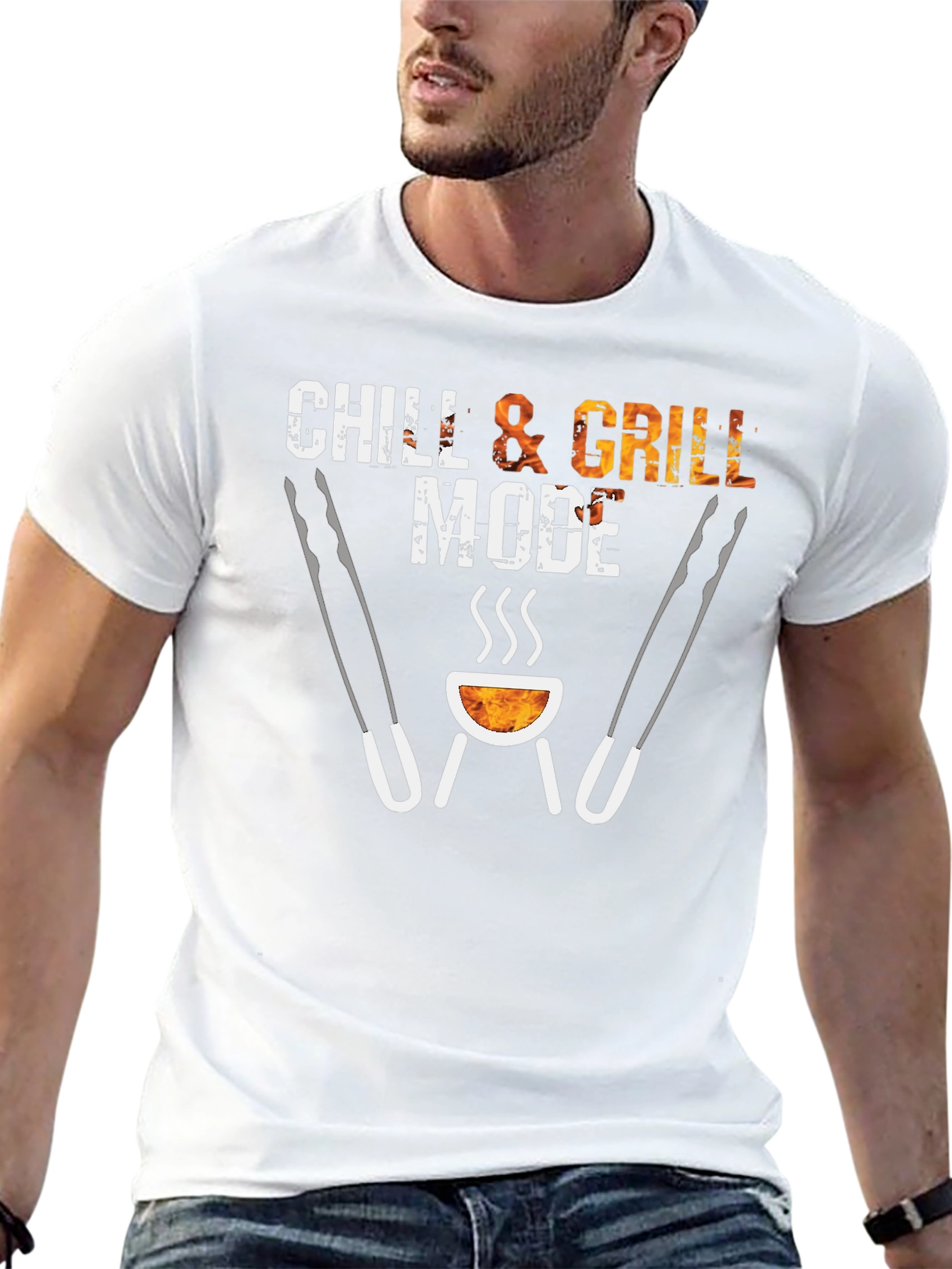 Chill & Grill Mode Black T-Shirt
