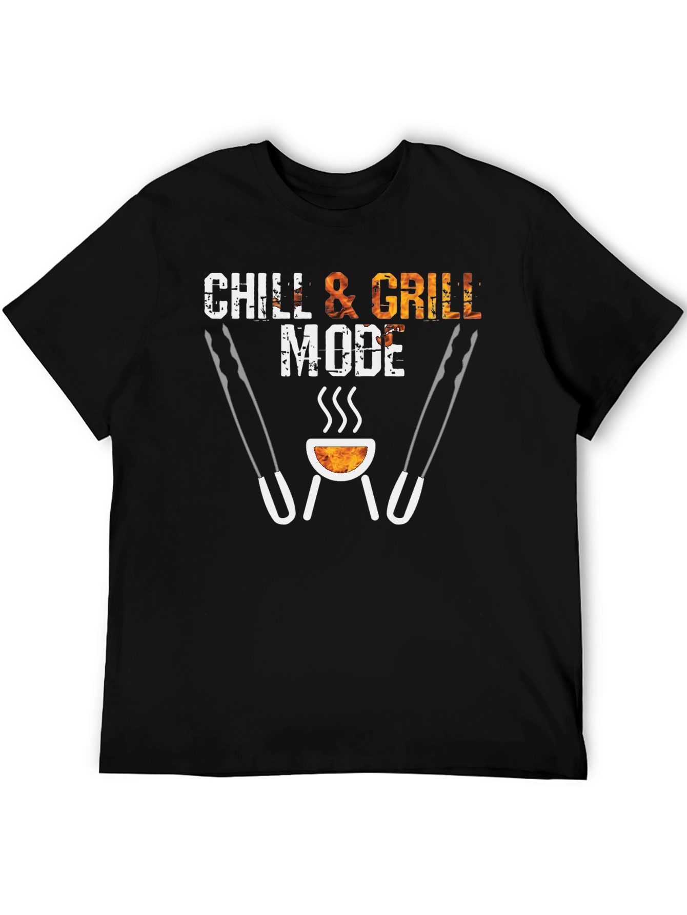 Chill & Grill Mode Black T-Shirt